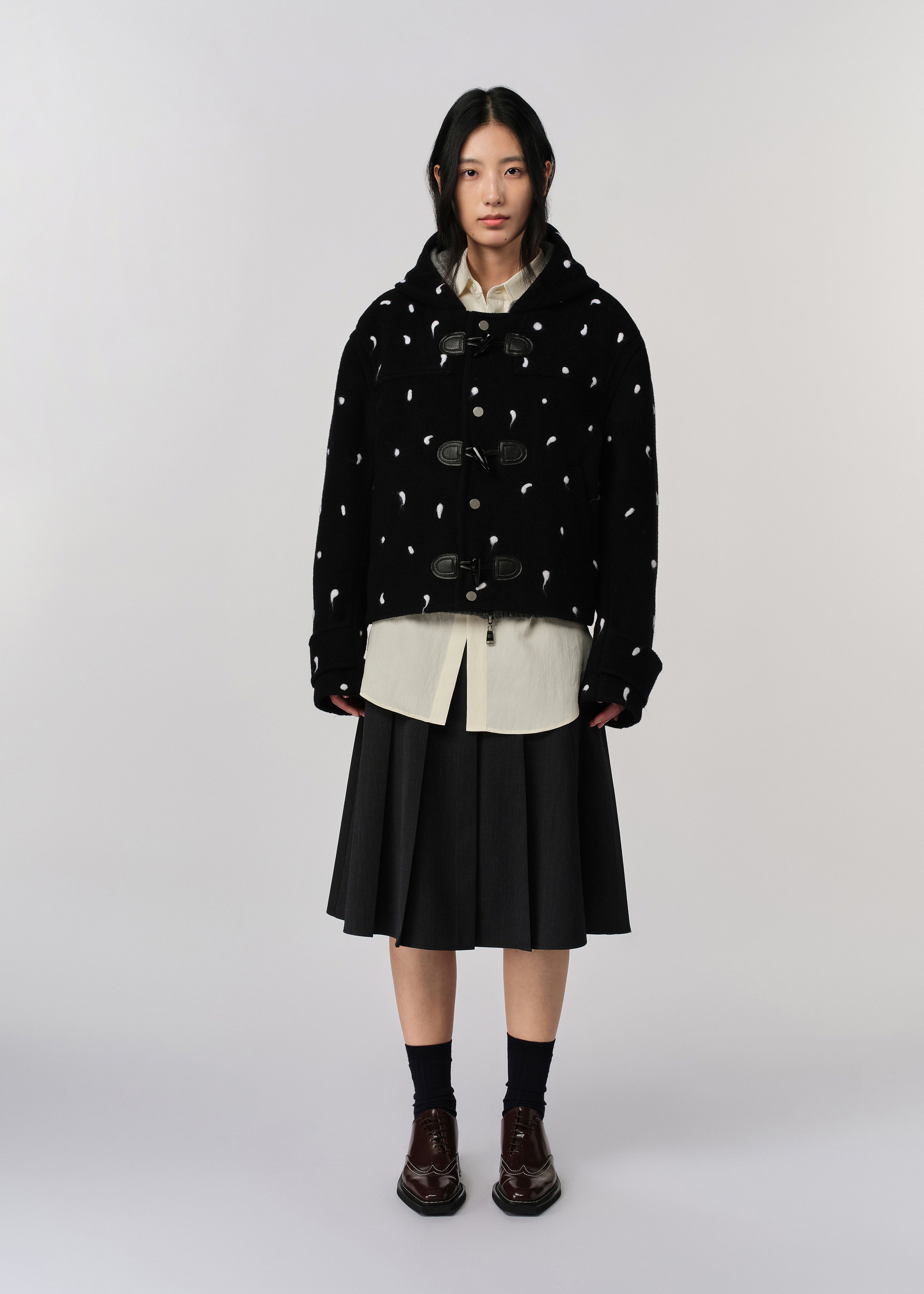 Tufted Cropped Duffle Coat