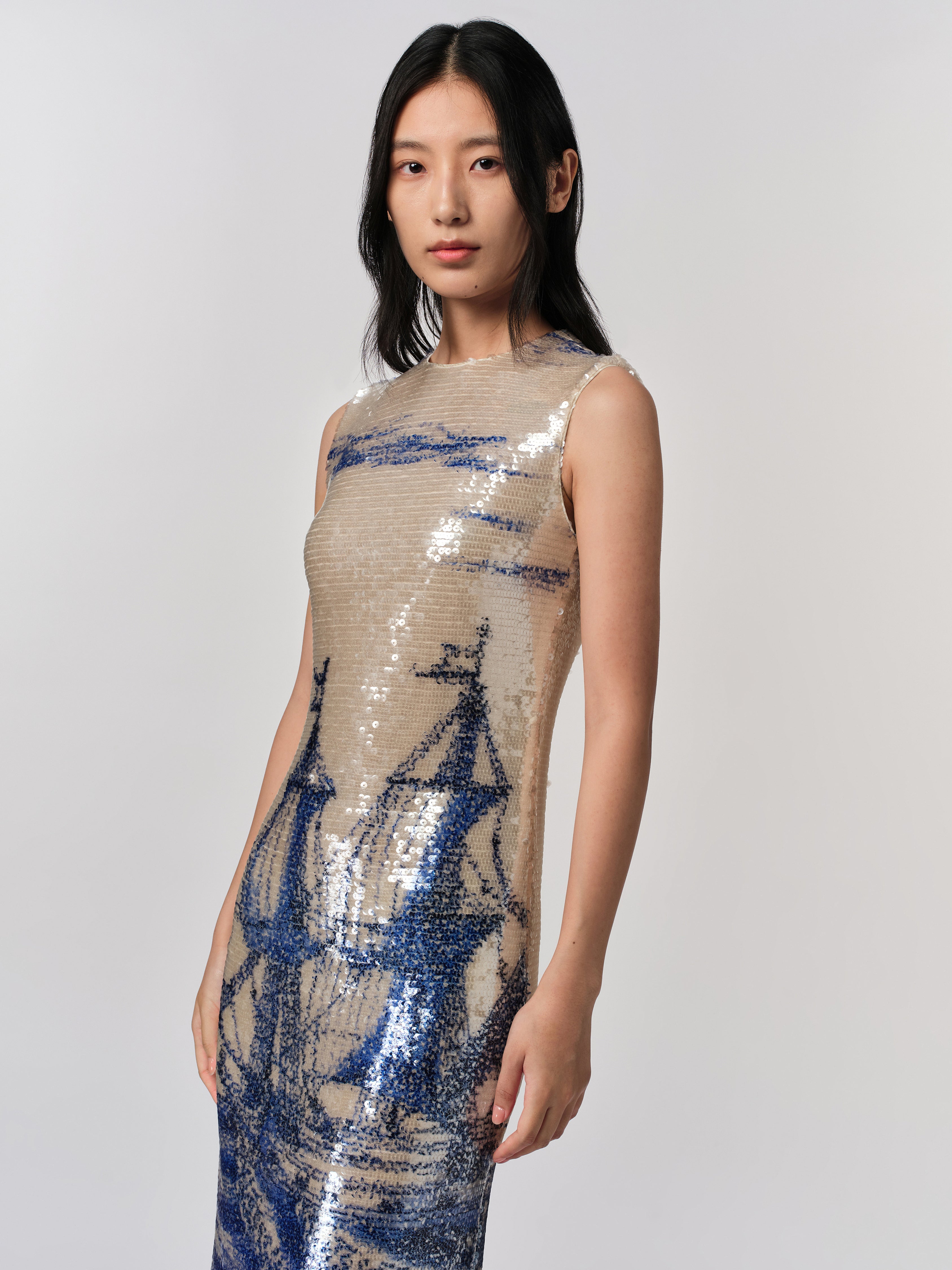 Naval Sequin Dress