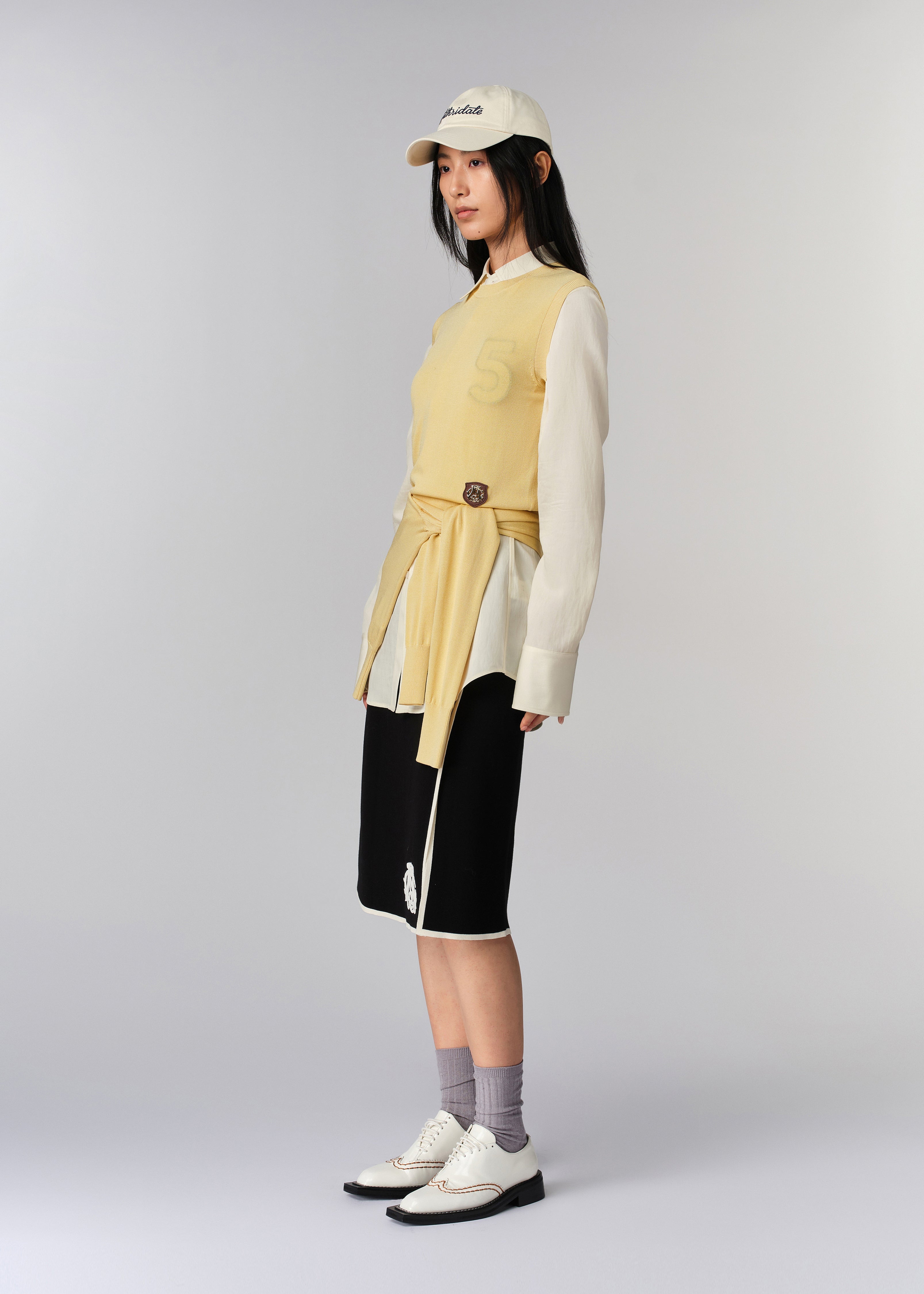 Contrast Knitted Skirt