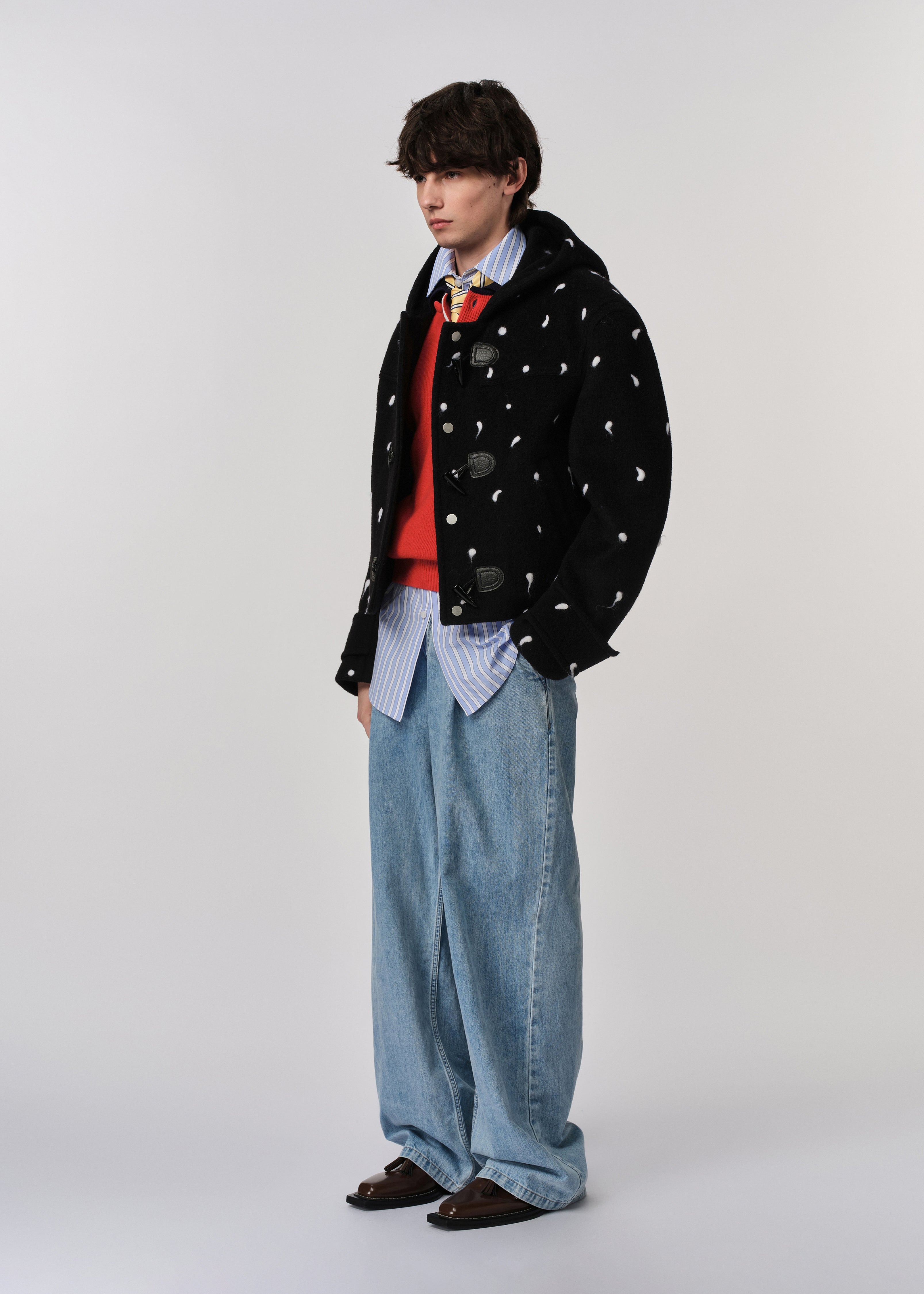 Tufted Cropped Duffle Coat