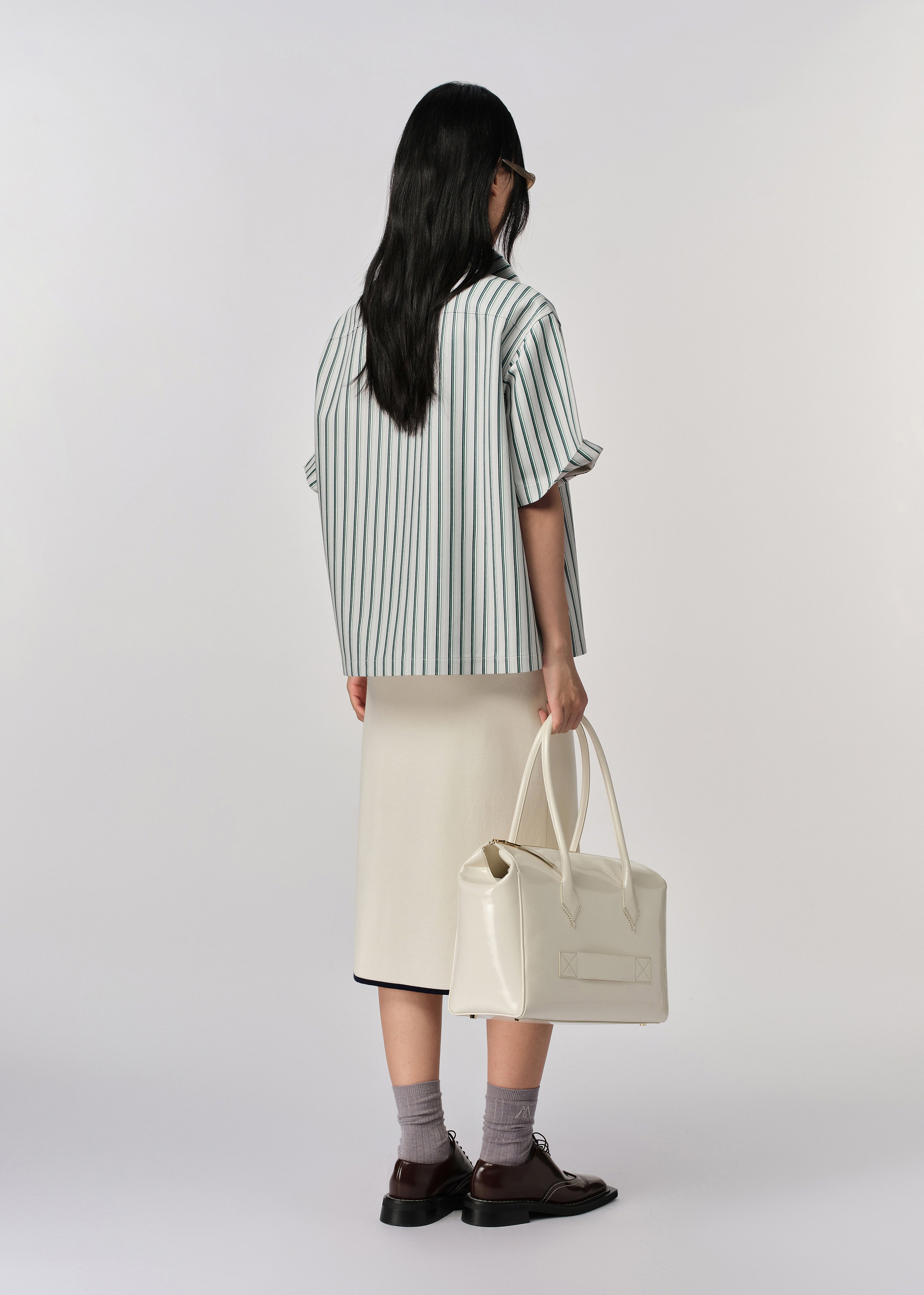 Contrast Knitted Skirt