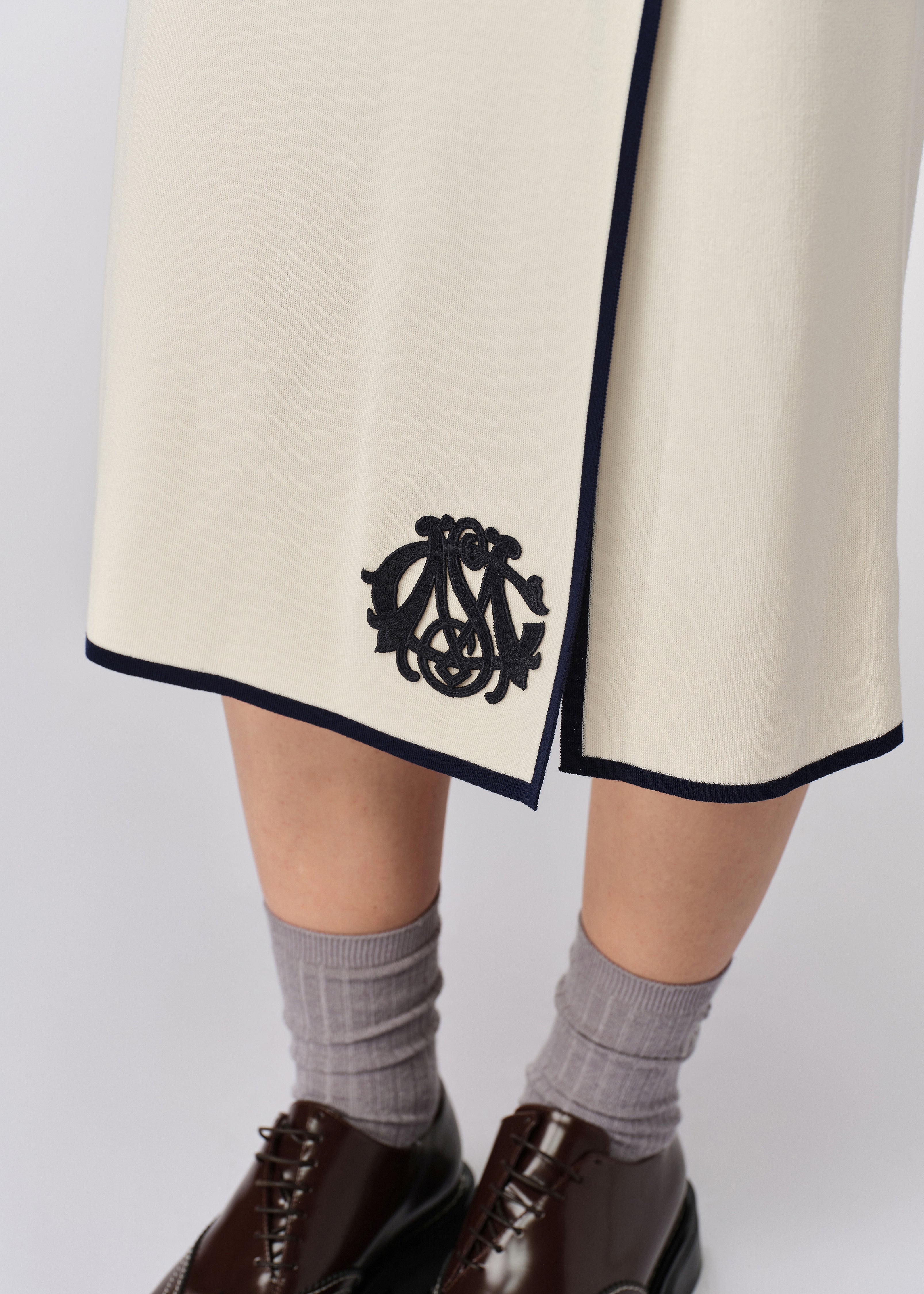 Contrast Knitted Skirt