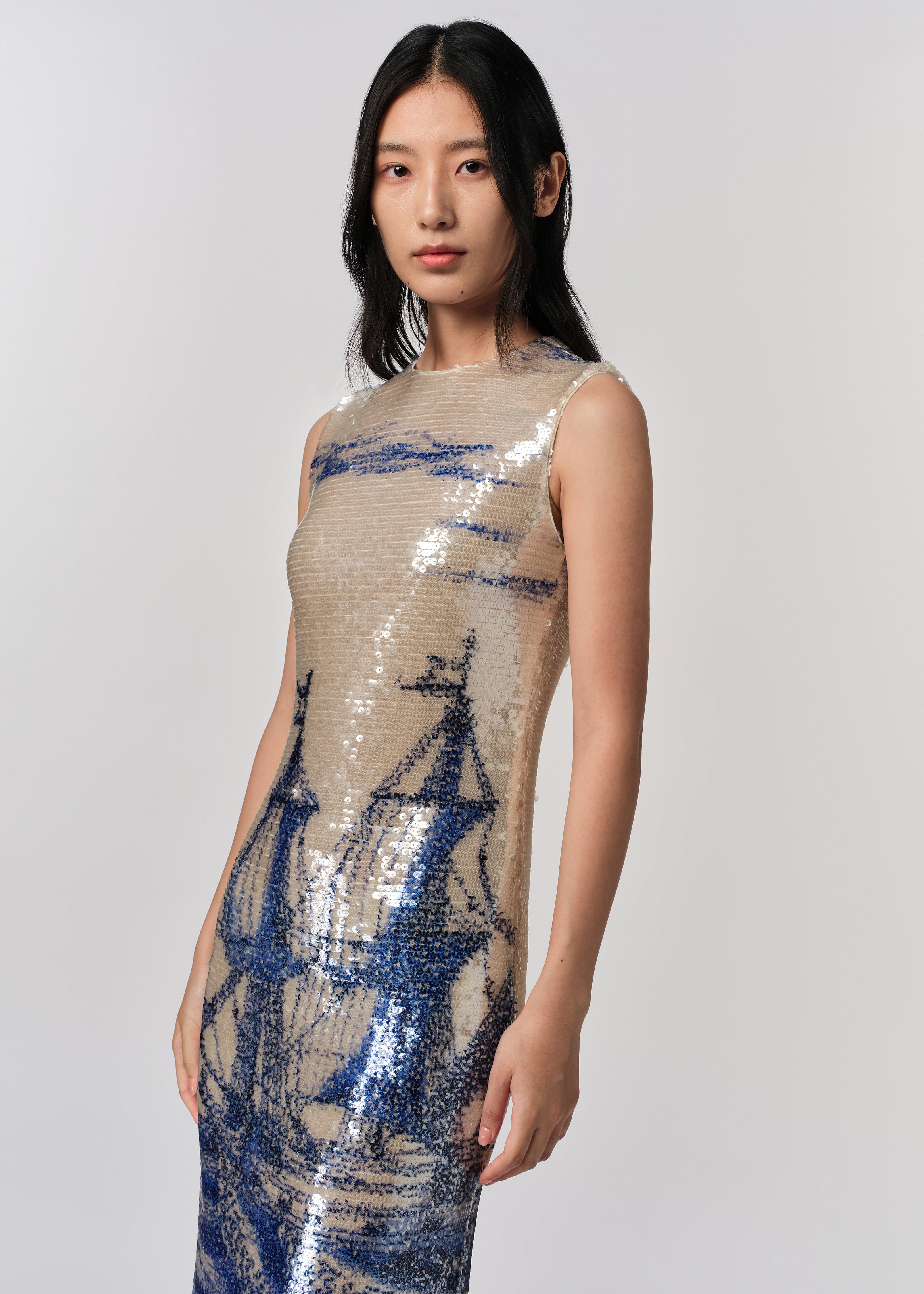 Naval Sequin Dress