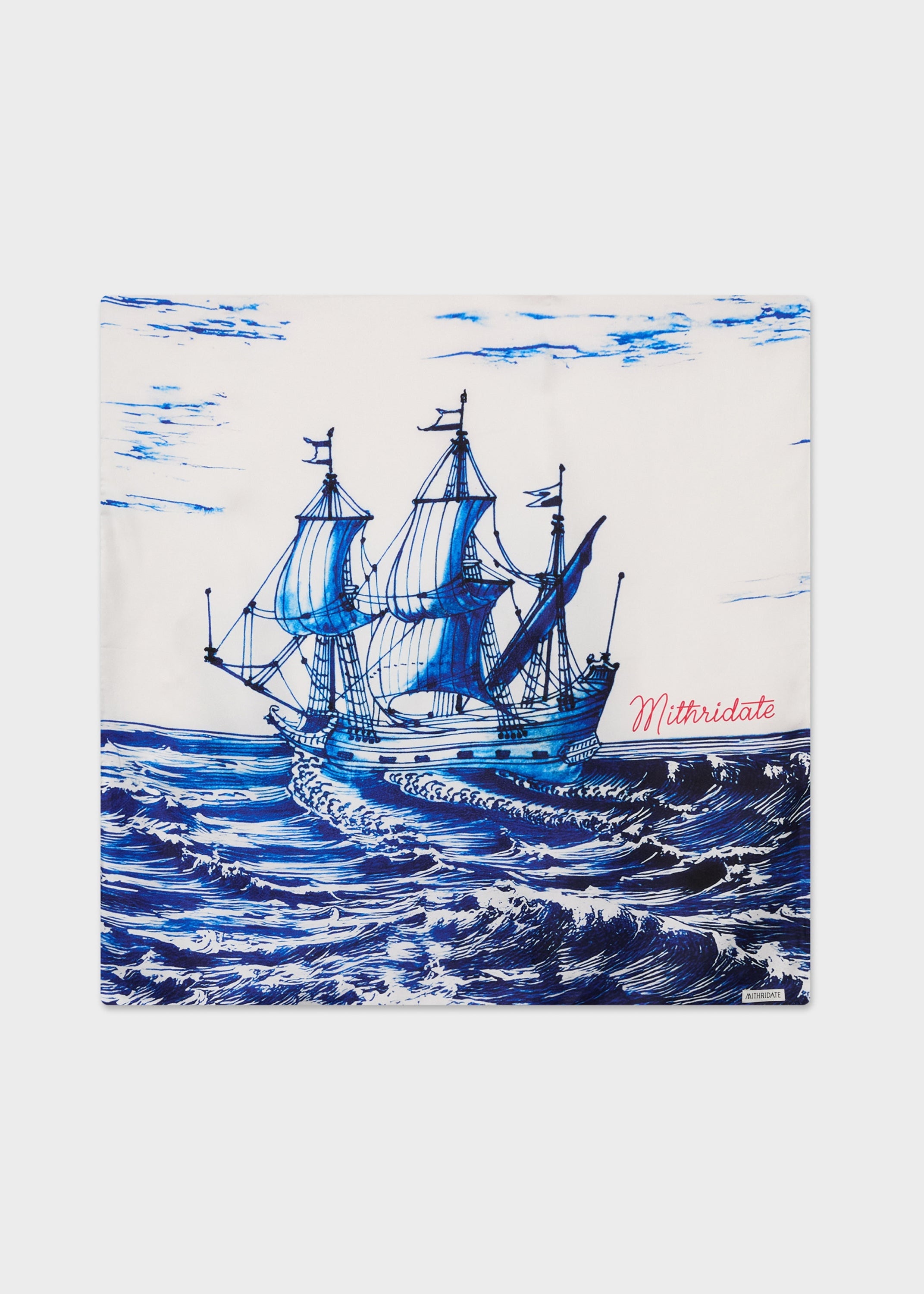 Silk Naval Square Scarf