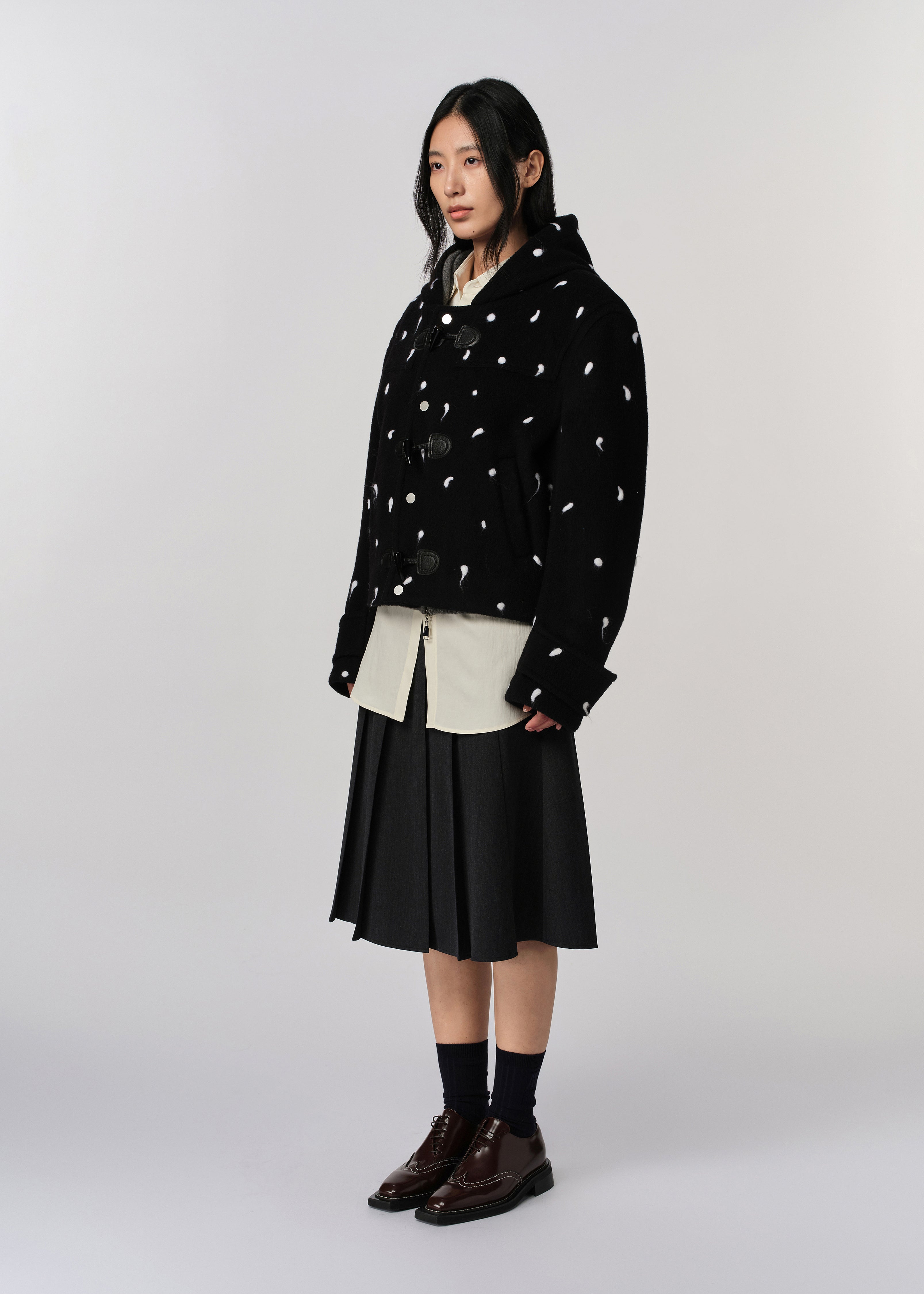 Tufted Cropped Duffle Coat