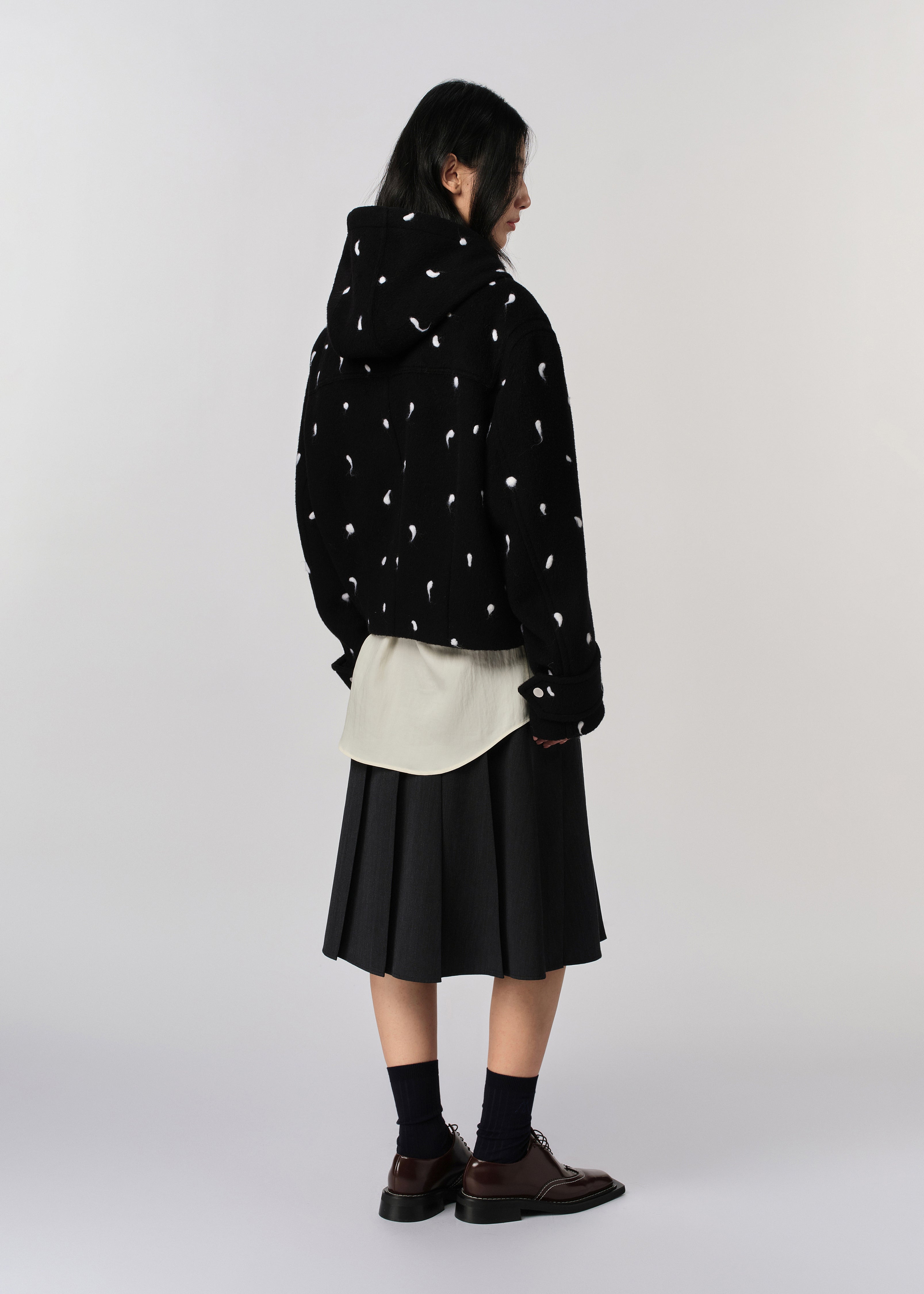 Tufted Cropped Duffle Coat