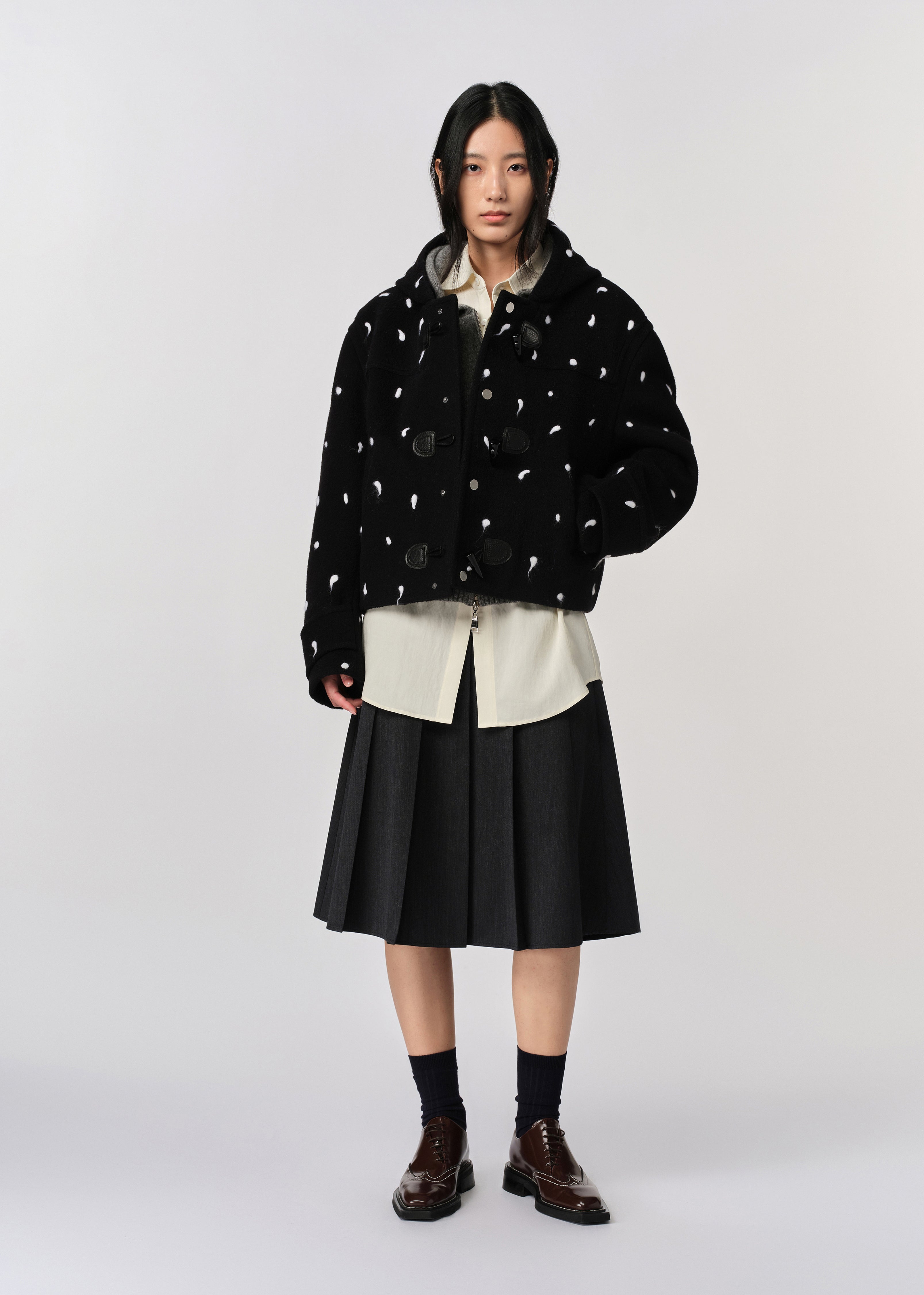 Tufted Cropped Duffle Coat