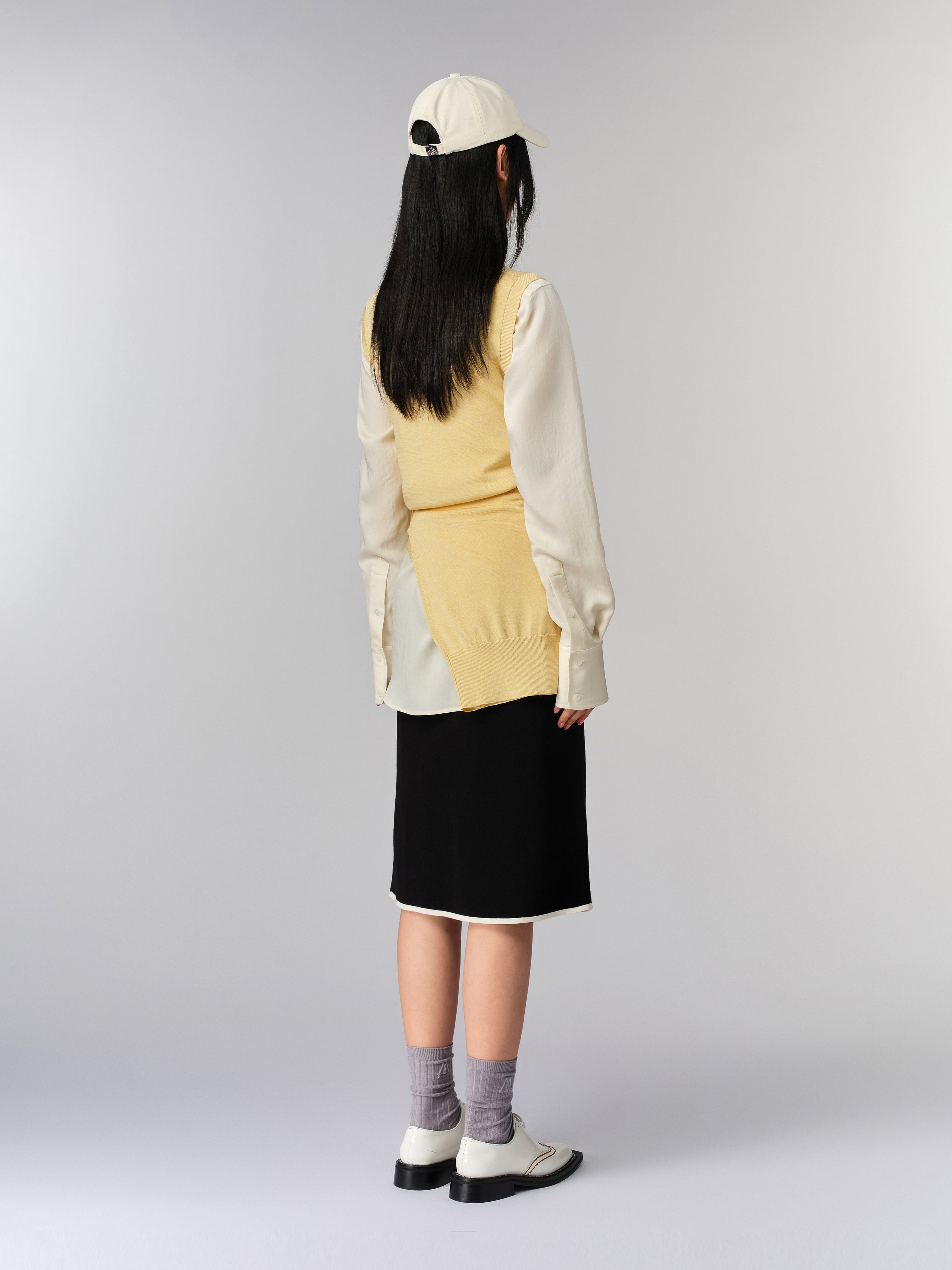Contrast Knitted Skirt