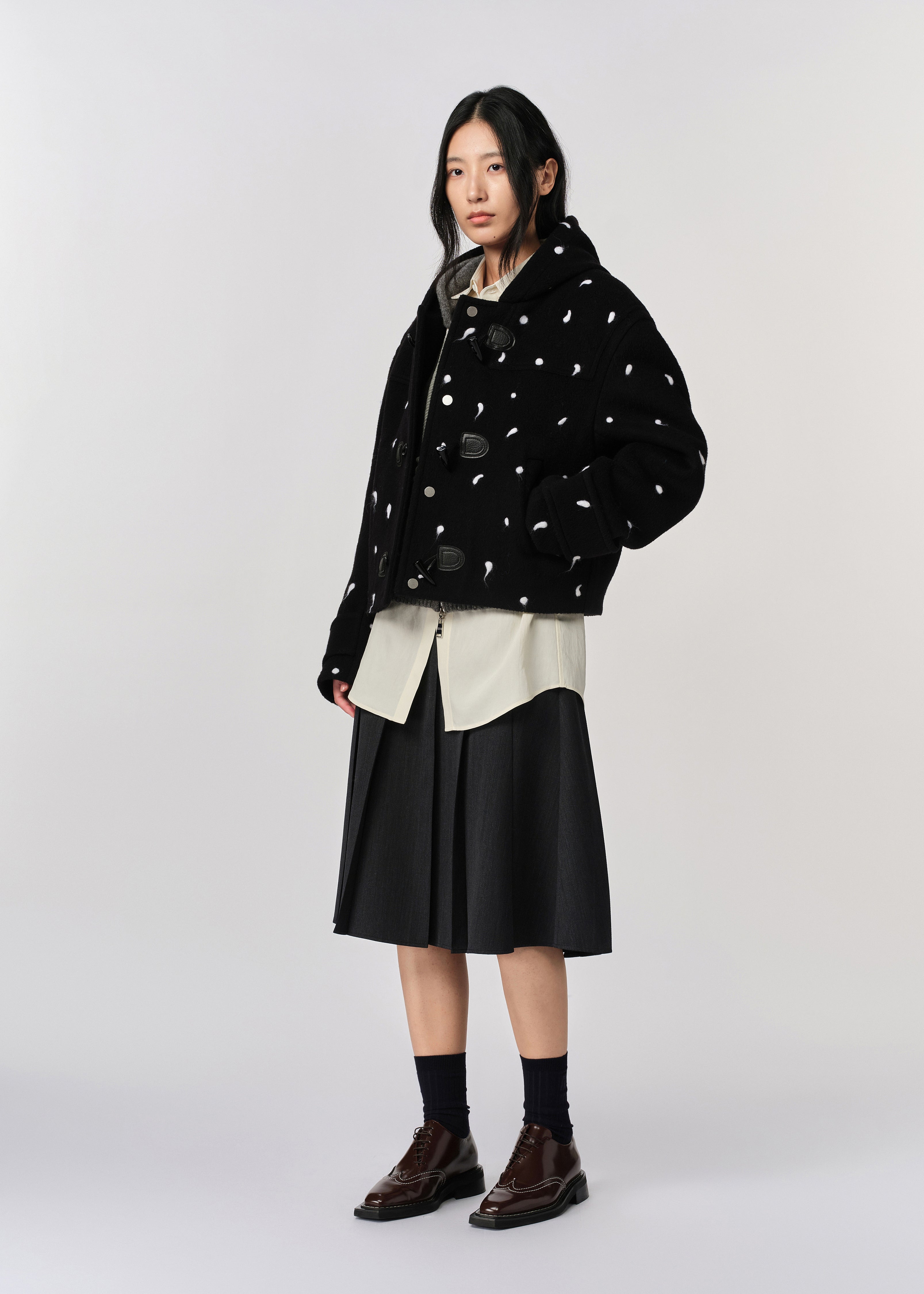 Tufted Cropped Duffle Coat