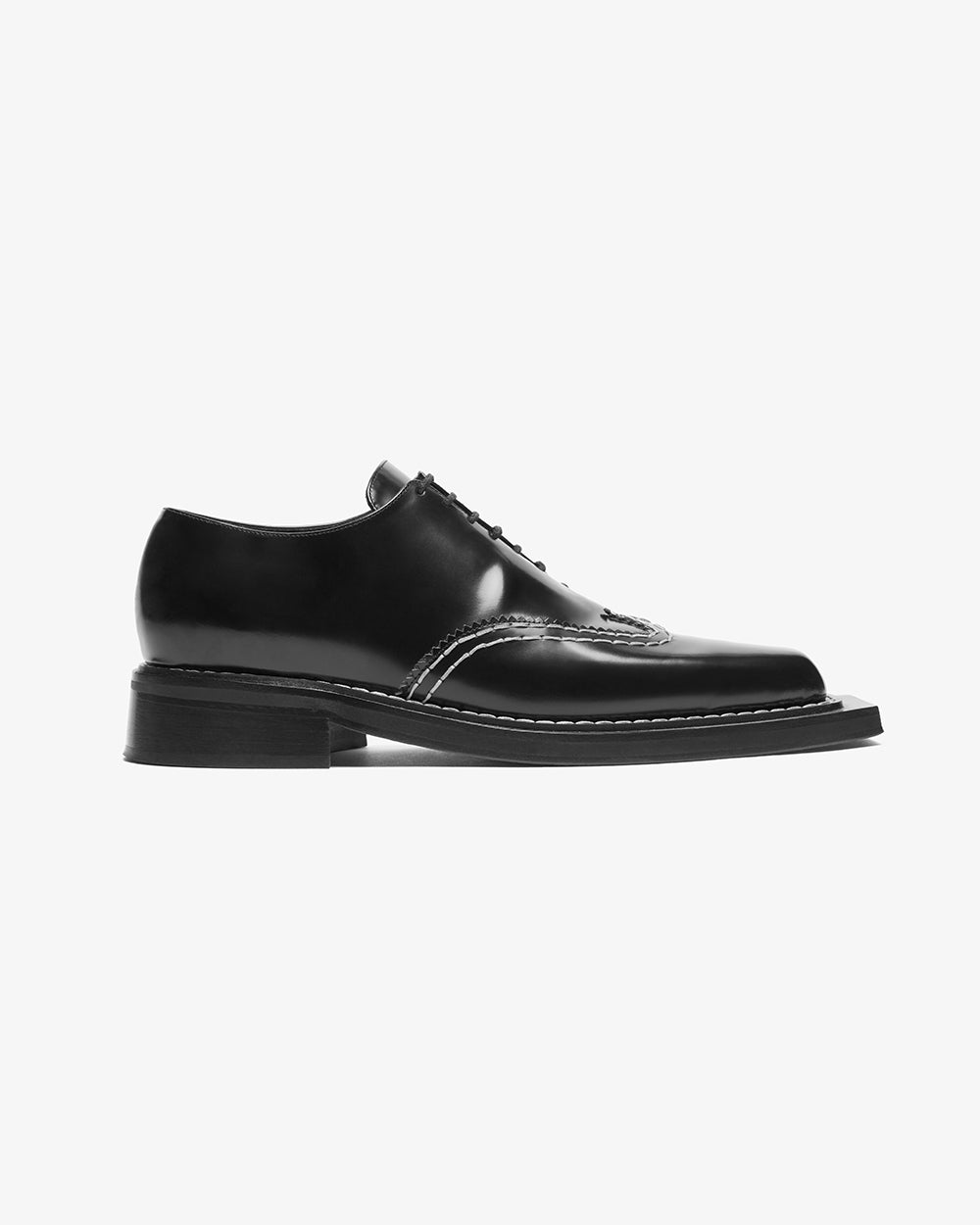 Contrast Stitch Leather Brogues