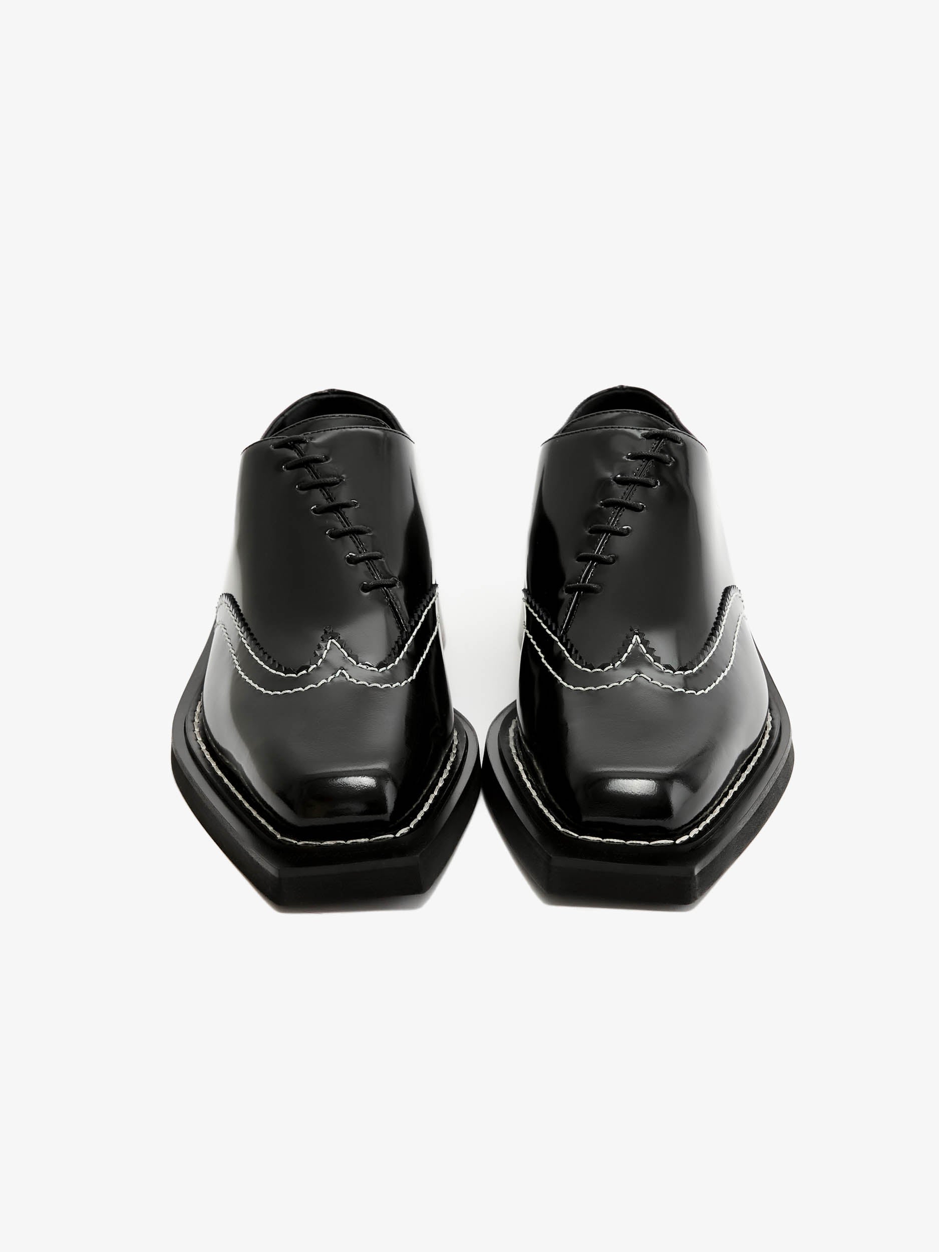 Contrast Stitch Leather Brogues