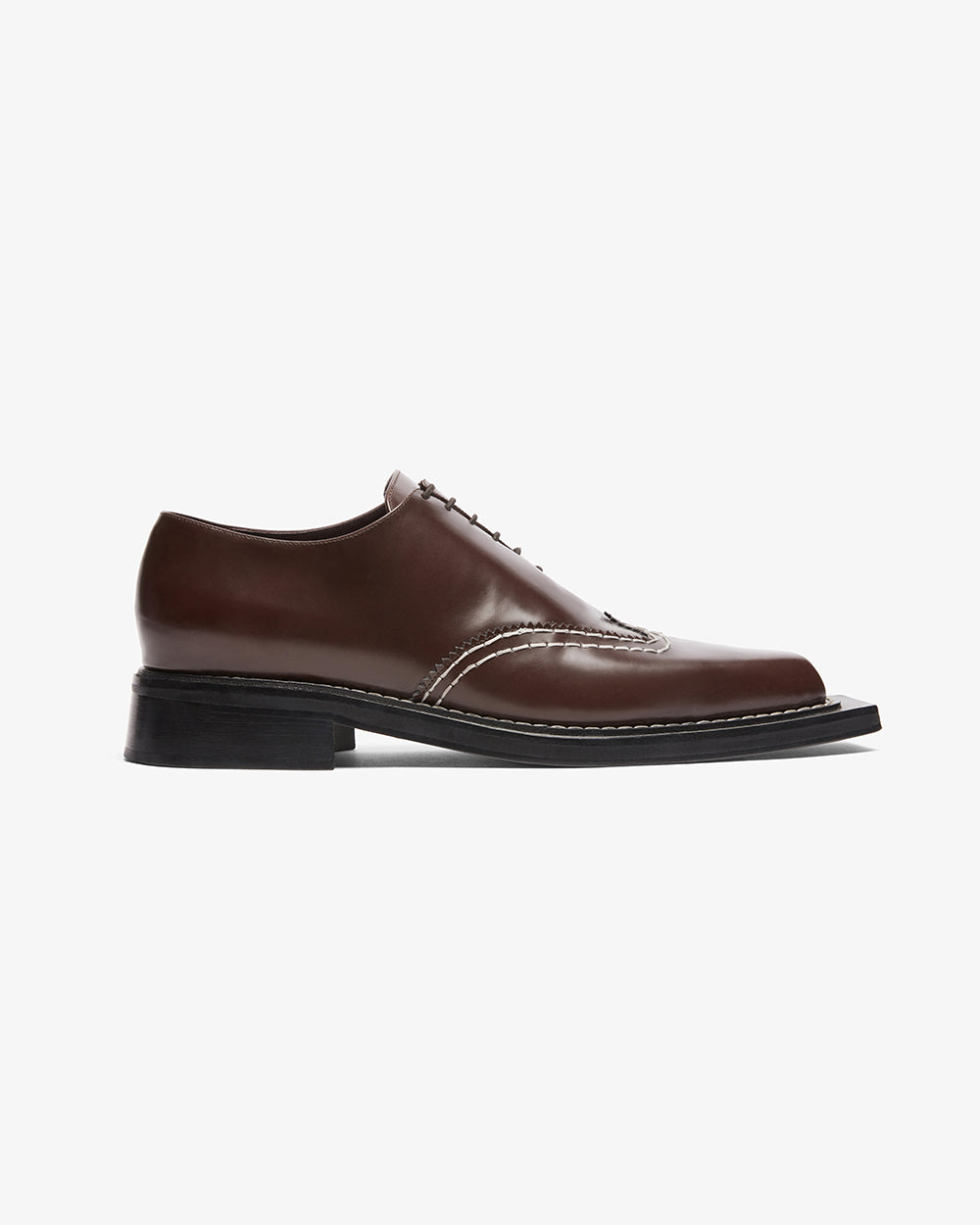Contrast Stitch Leather Brogues