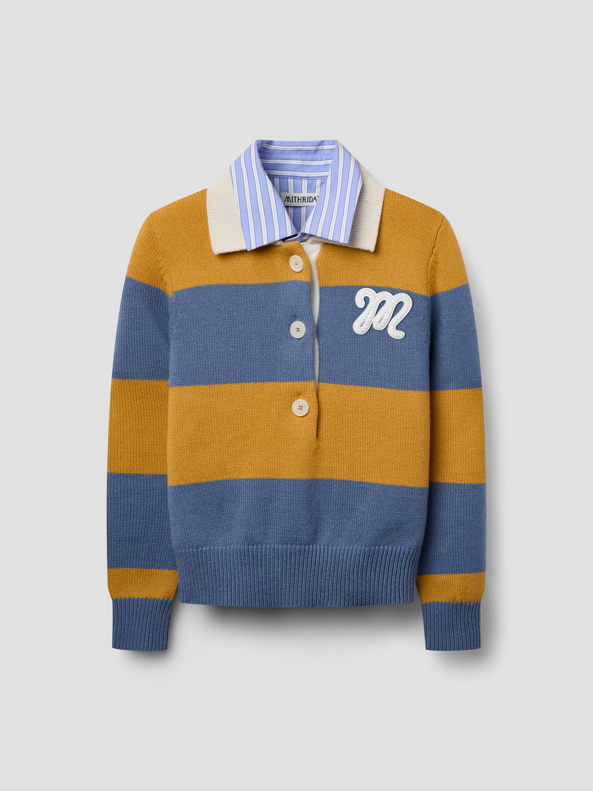 Knitted Striped Polo