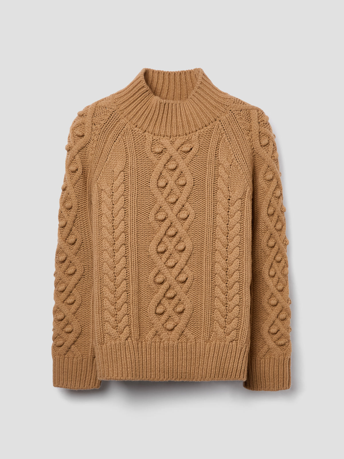 Funnel Neck Cable Knit Jumper