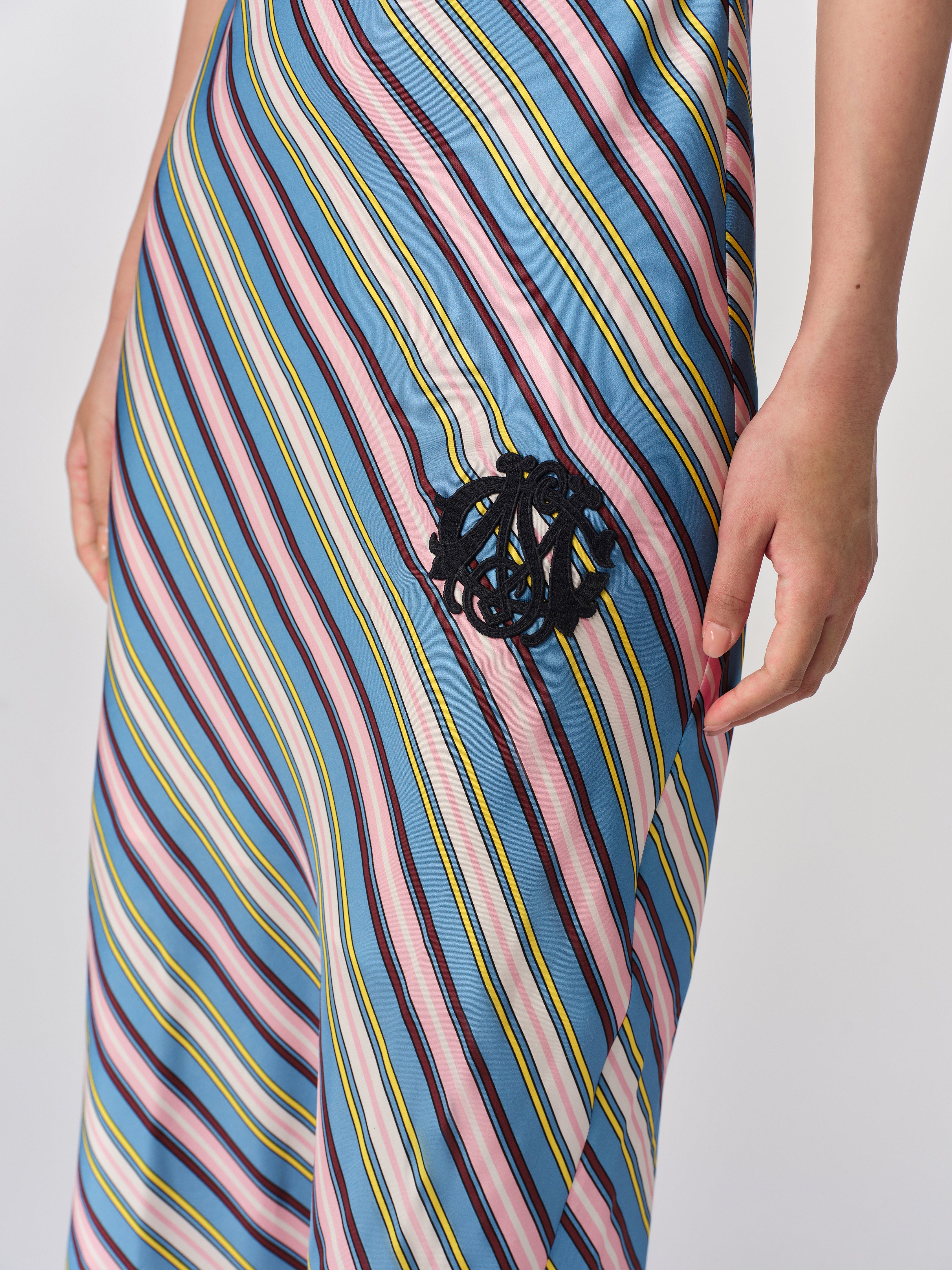 Retro Stripe Midi Dress