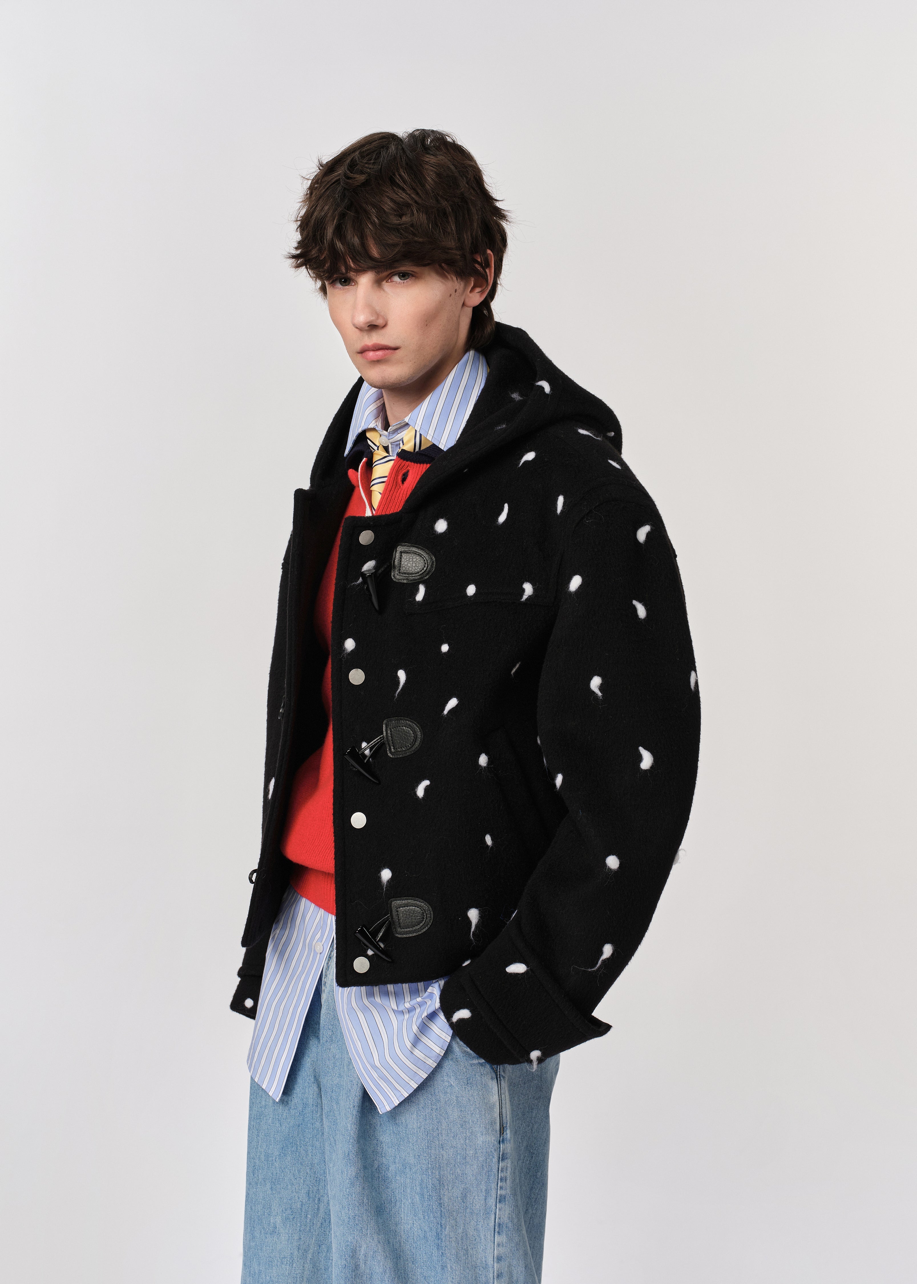 Tufted Cropped Duffle Coat