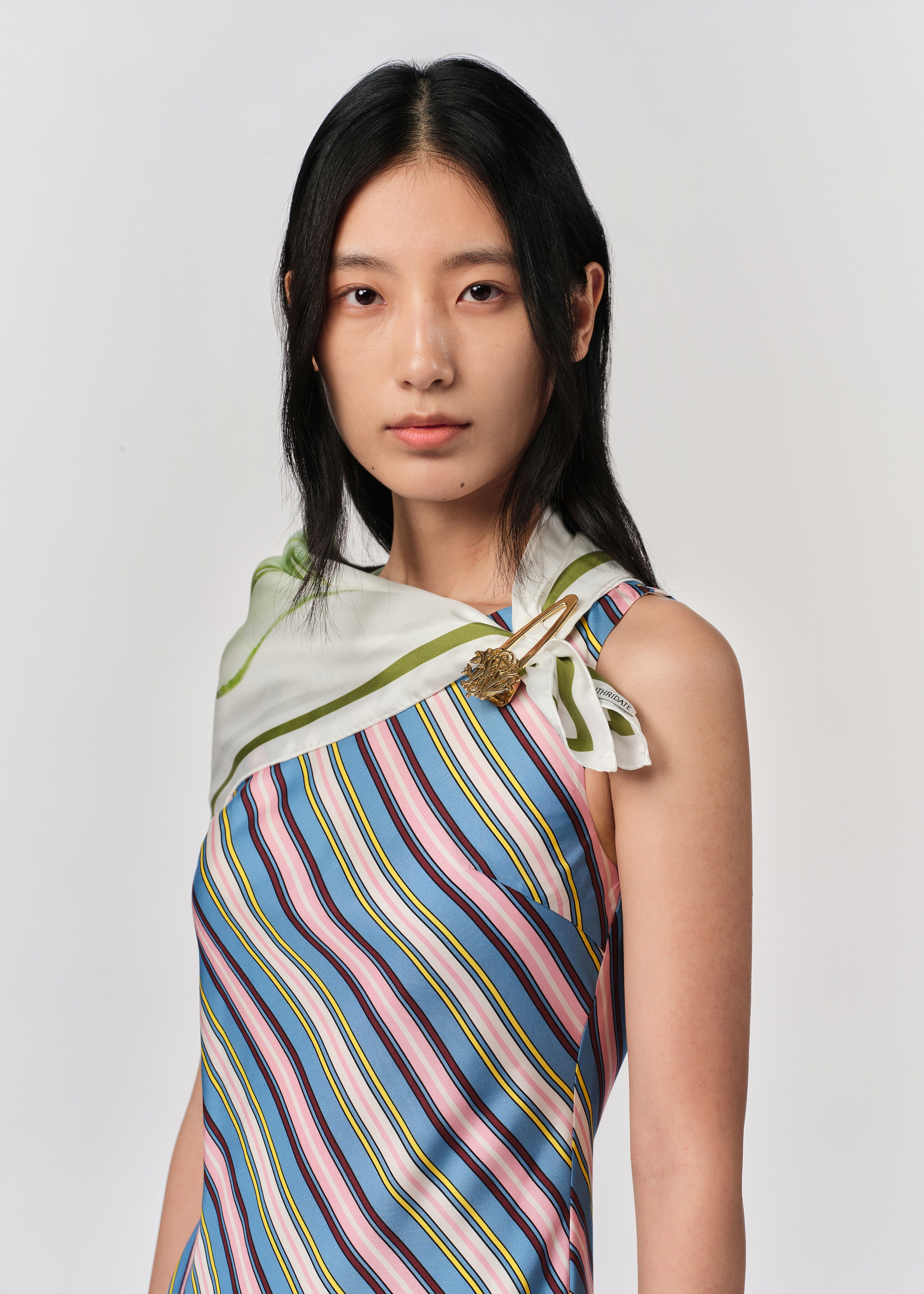 Retro Stripe Midi Dress