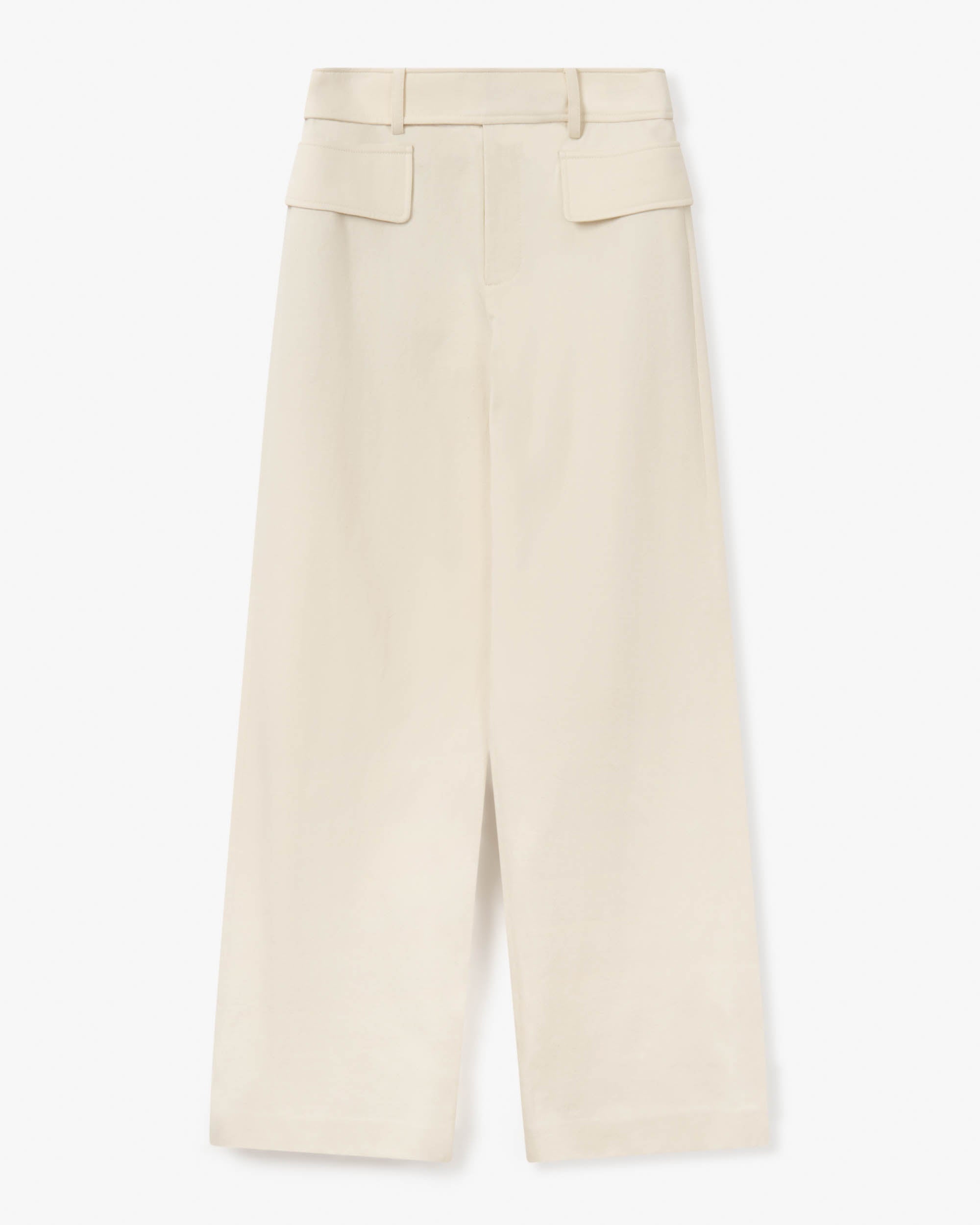 Wide Leg Tab Trousers