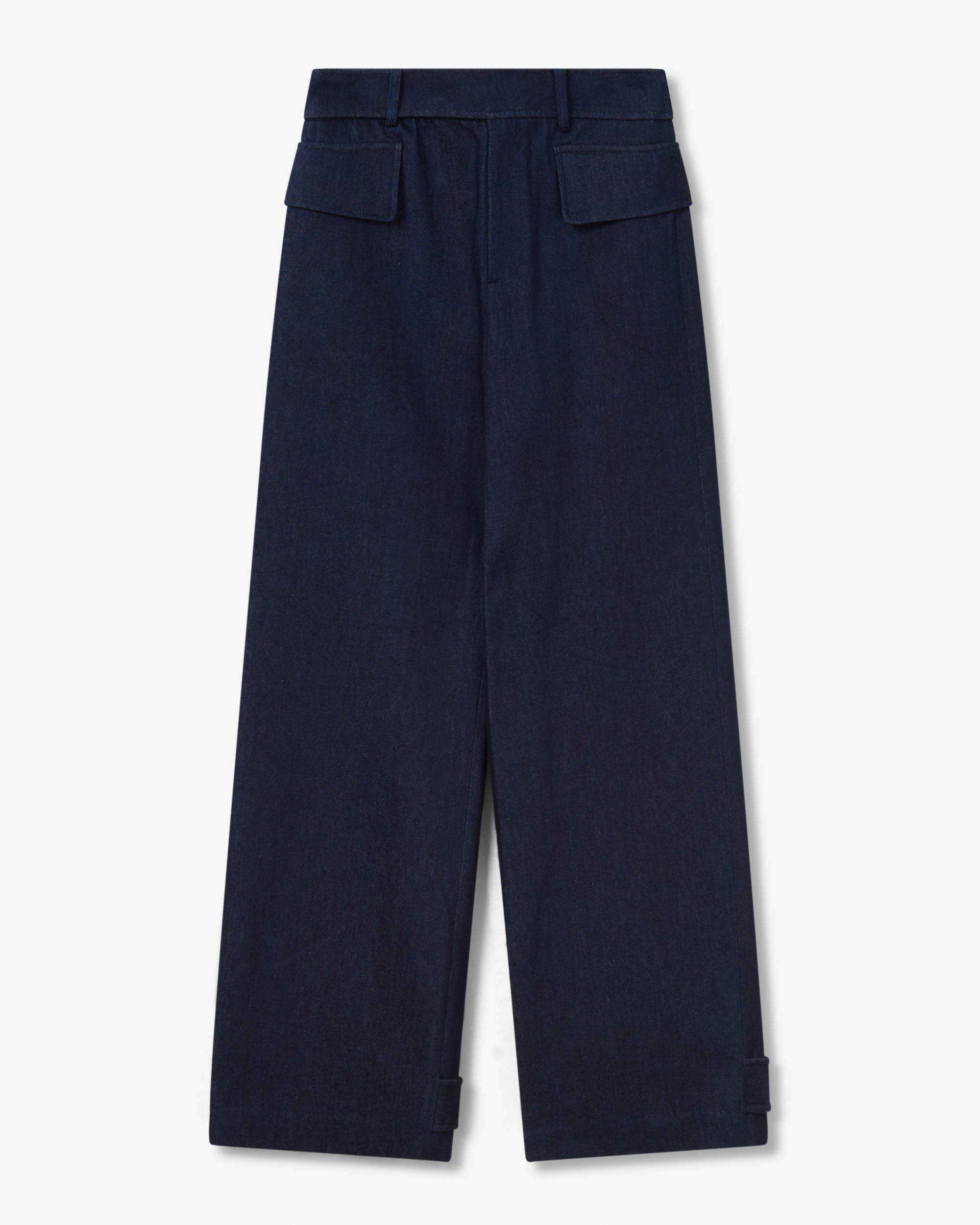 Wide Leg Tab Trousers