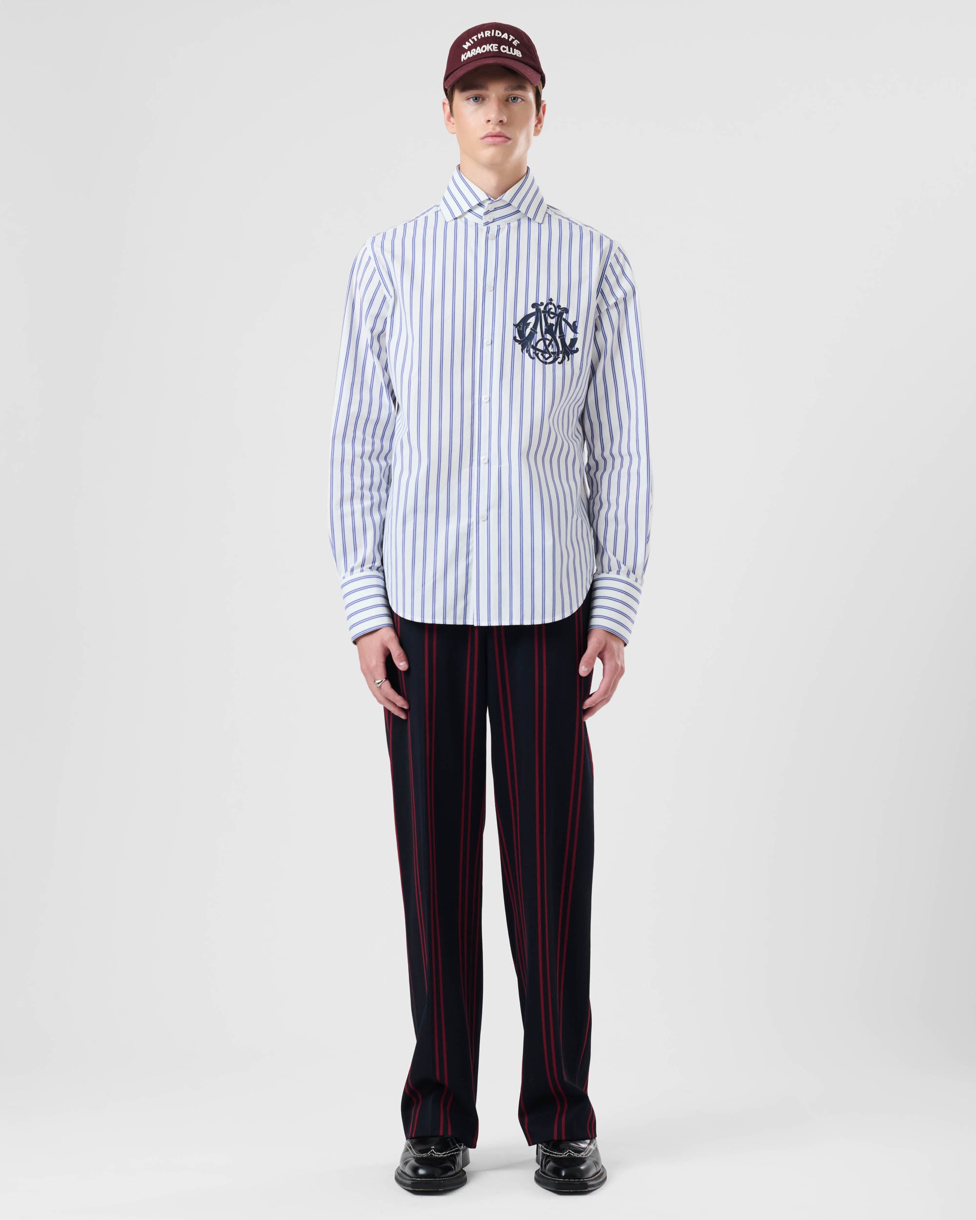 Spread Collar Crest Shirt
