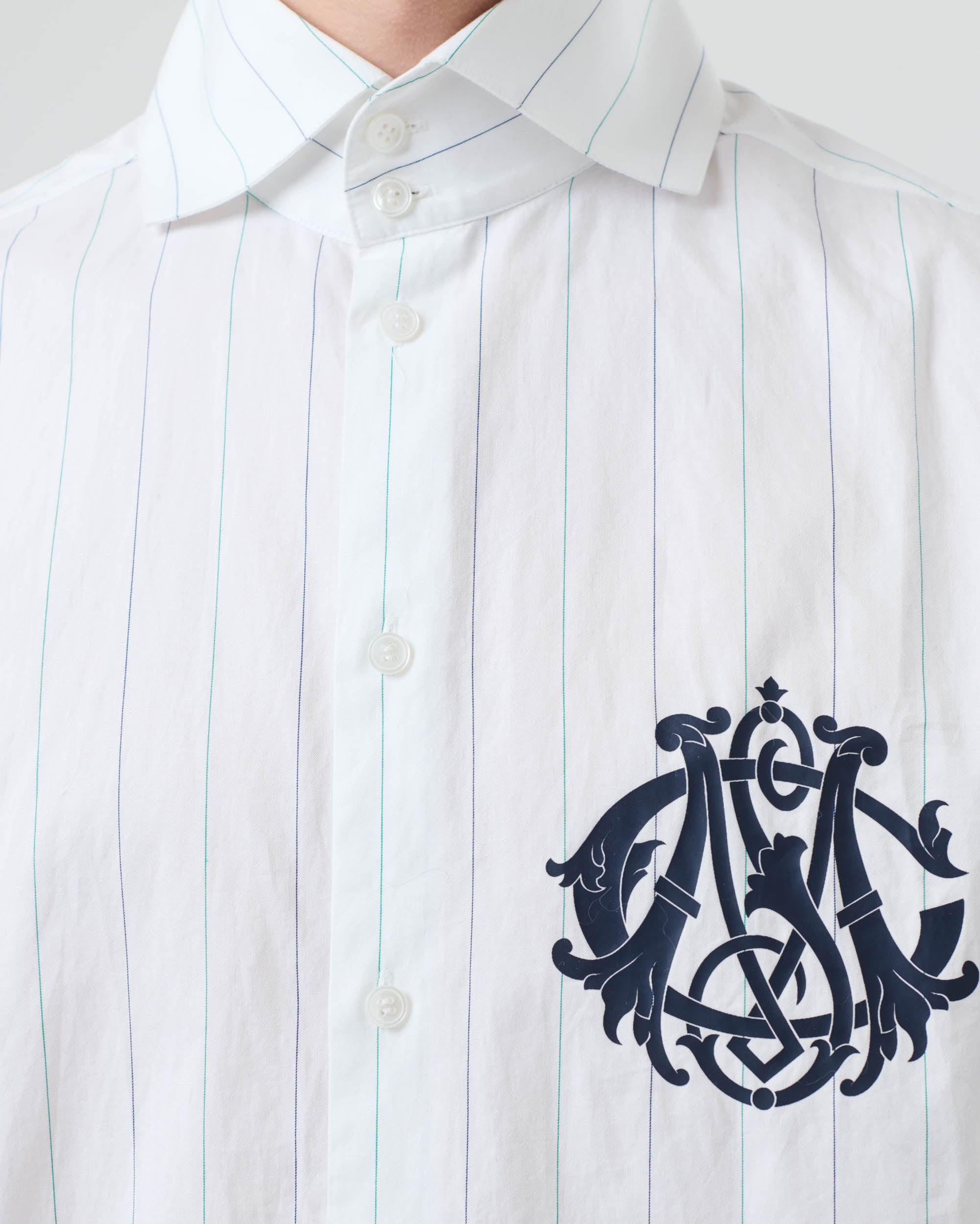 Spread Collar Crest Shirt
