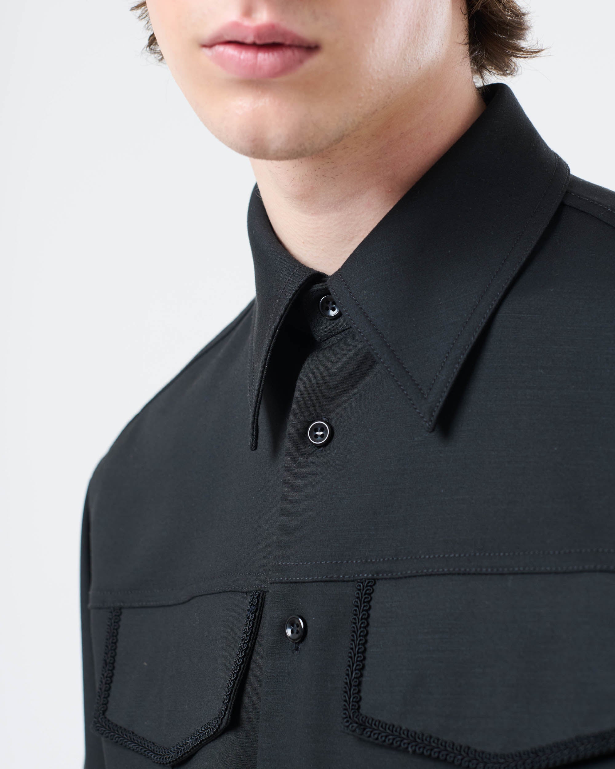 Braided Military Shirt