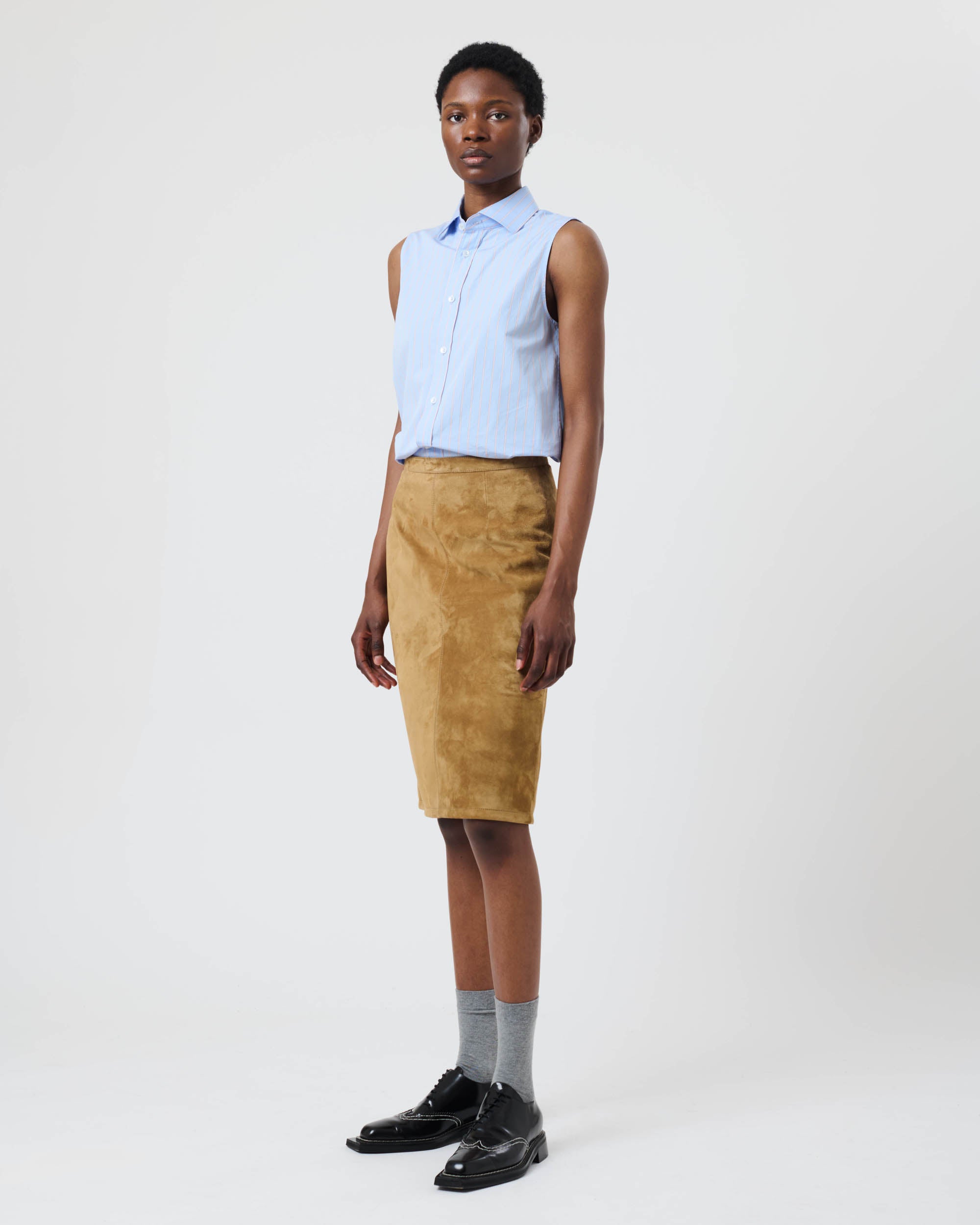 Sleeveless Oversized Shirt