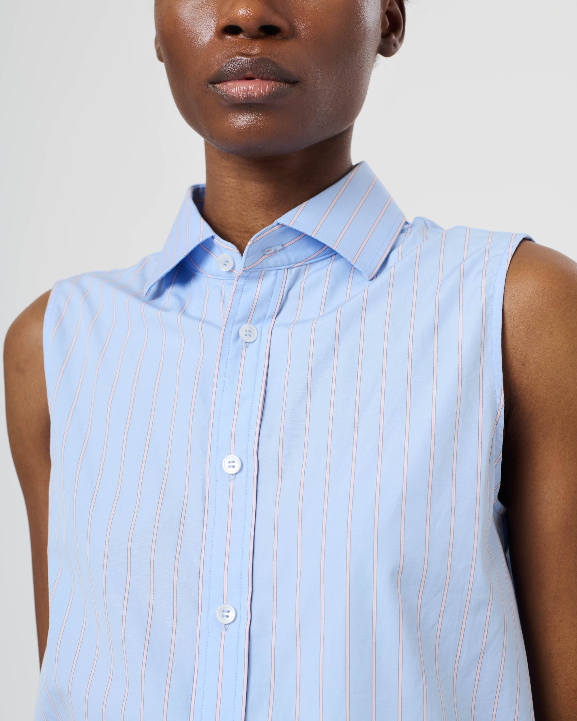 Sleeveless Oversized Shirt