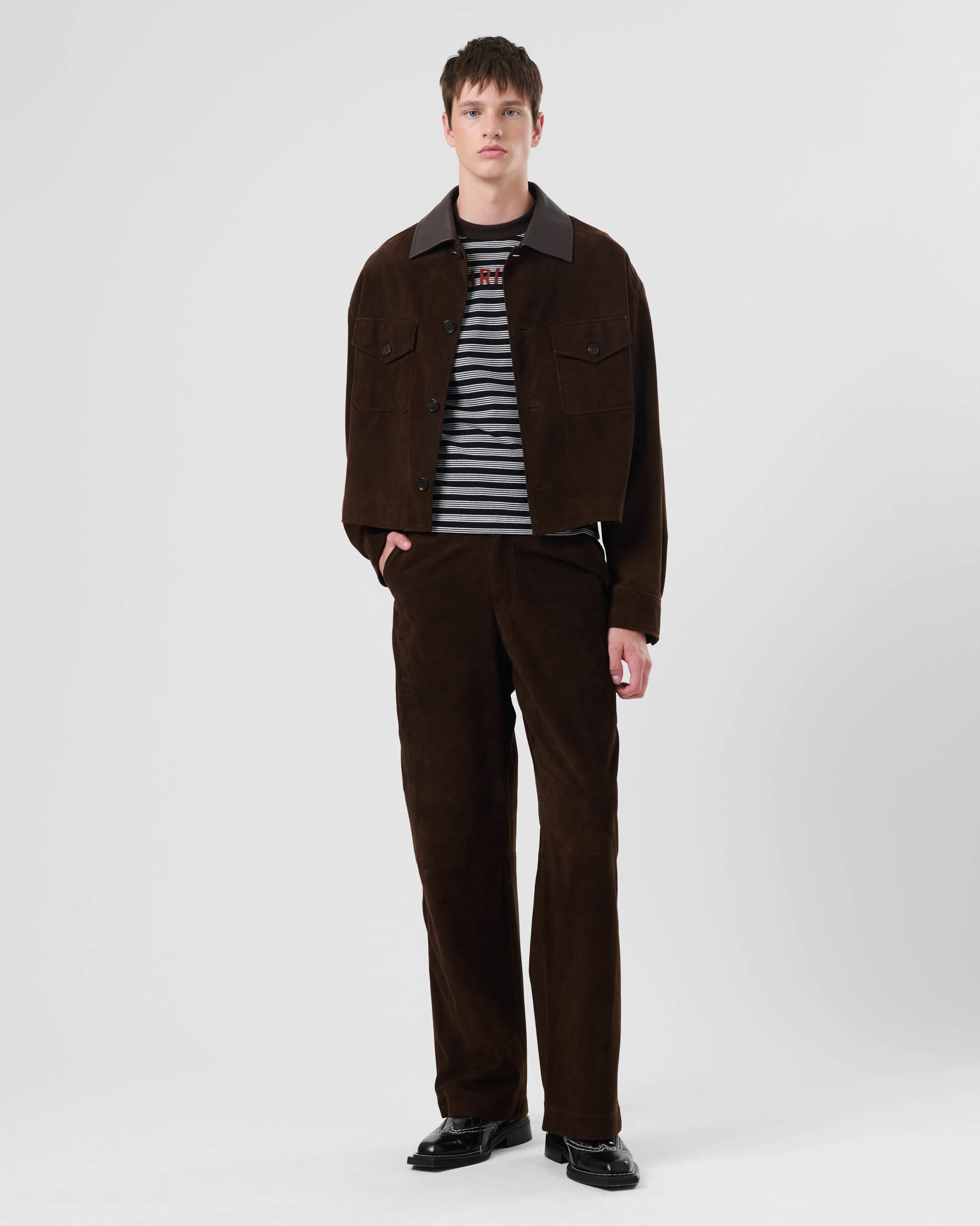 Leather Embossed Trousers