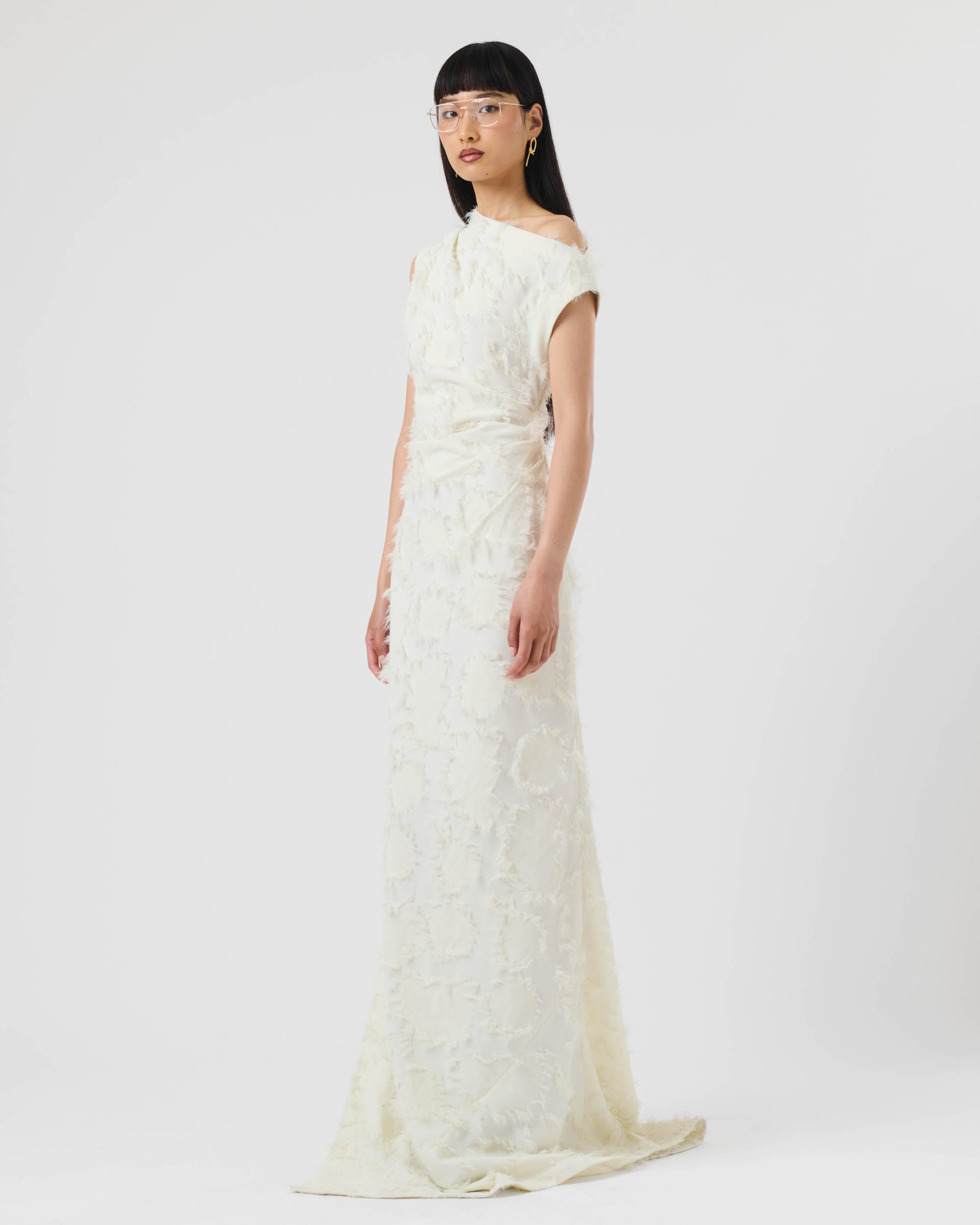 Asymmetric Tufted Dress