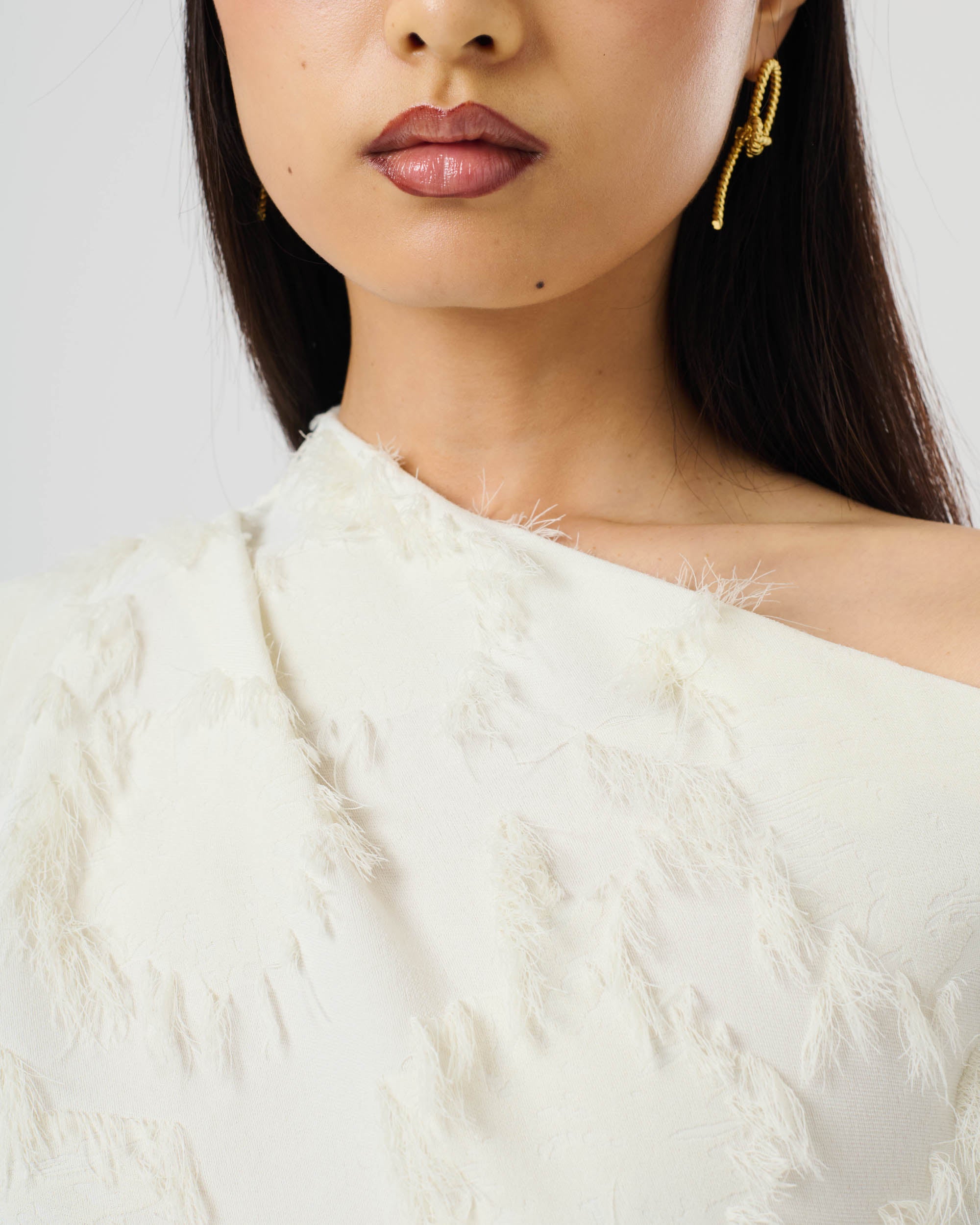 Asymmetric Tufted Dress