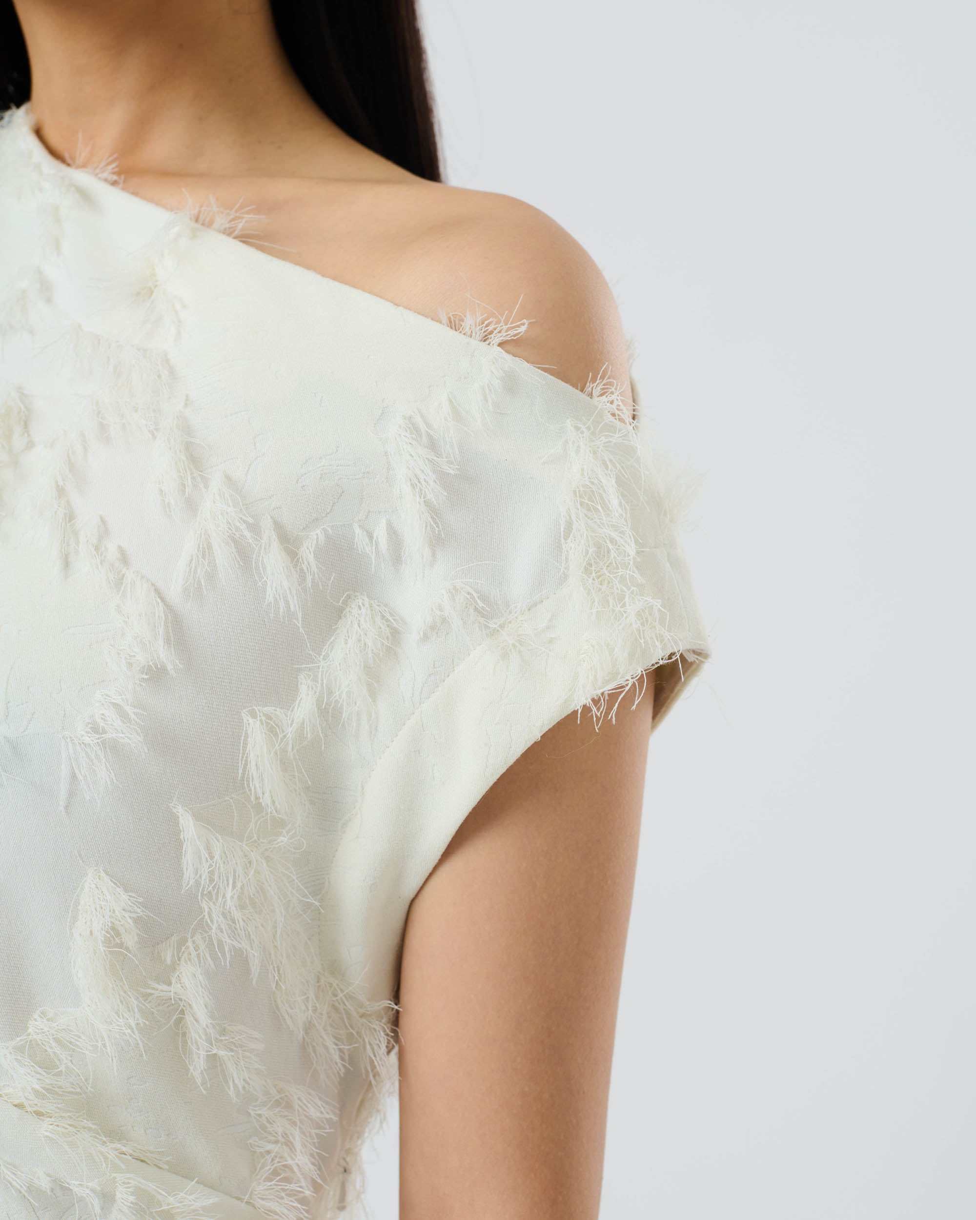 Asymmetric Tufted Dress
