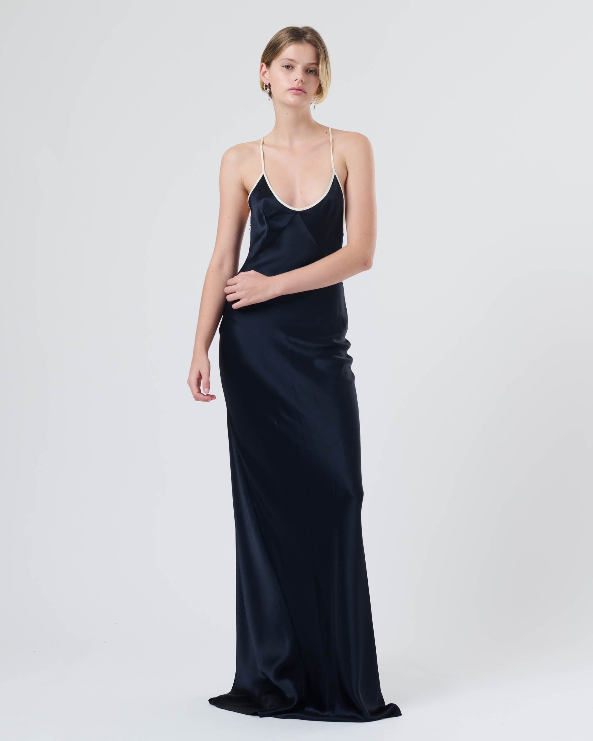 Contrast Trim Slip Dress