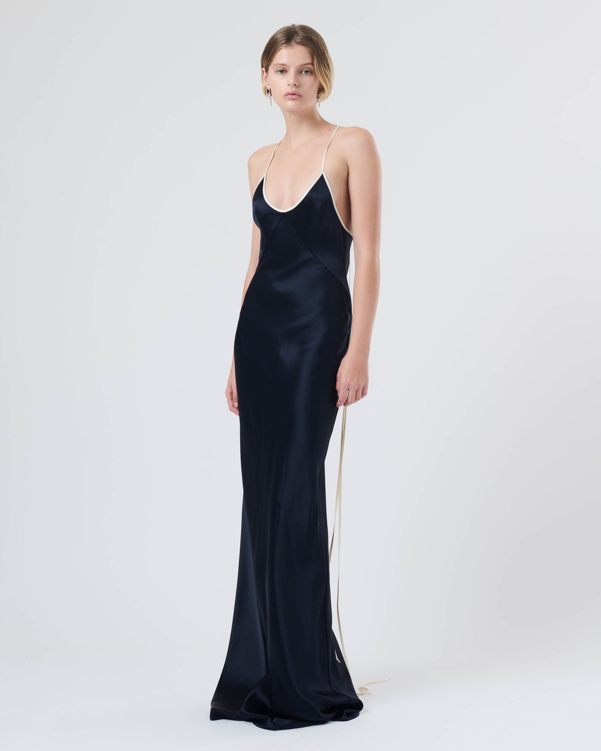 Contrast Trim Slip Dress