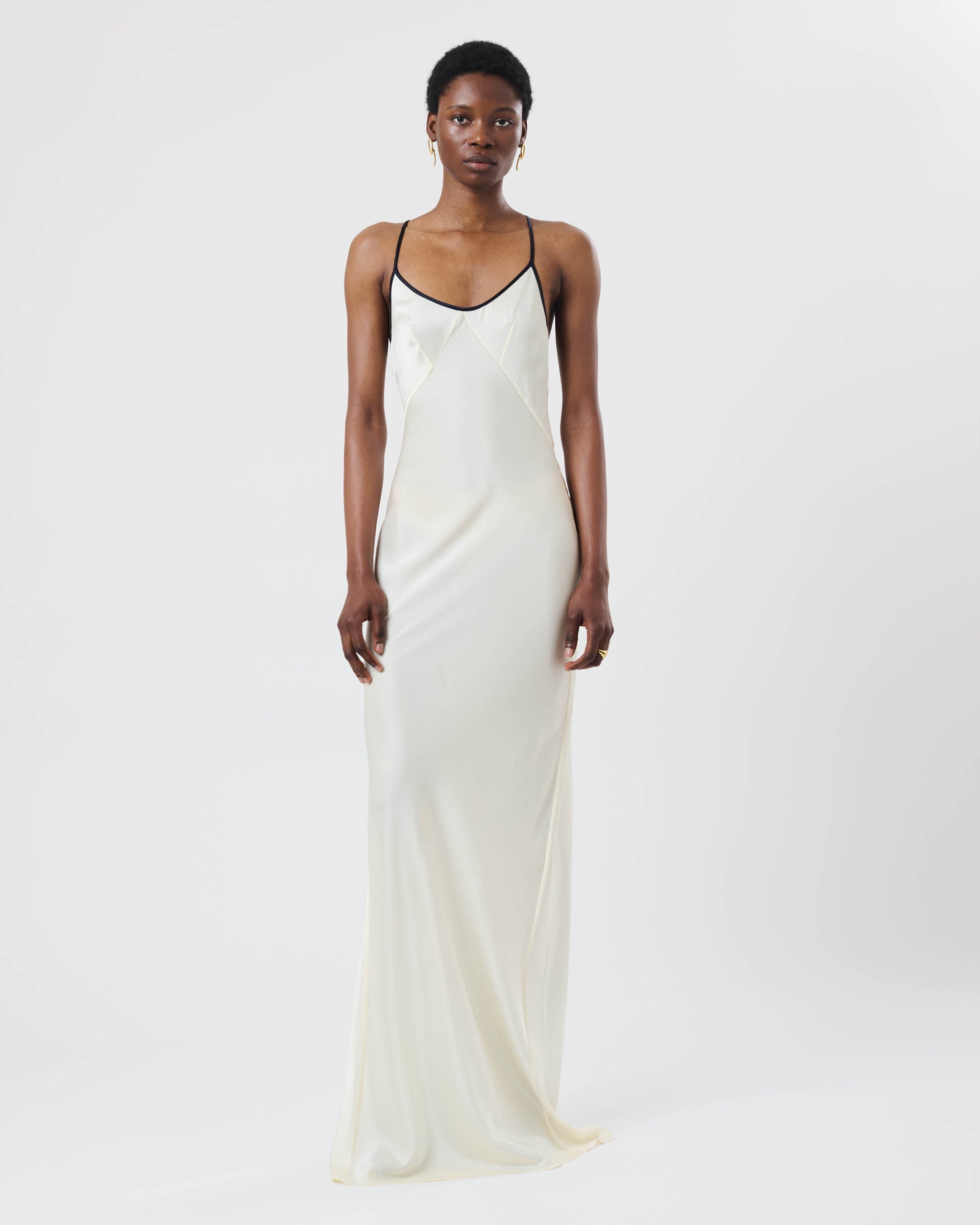 Contrast Trim Slip Dress