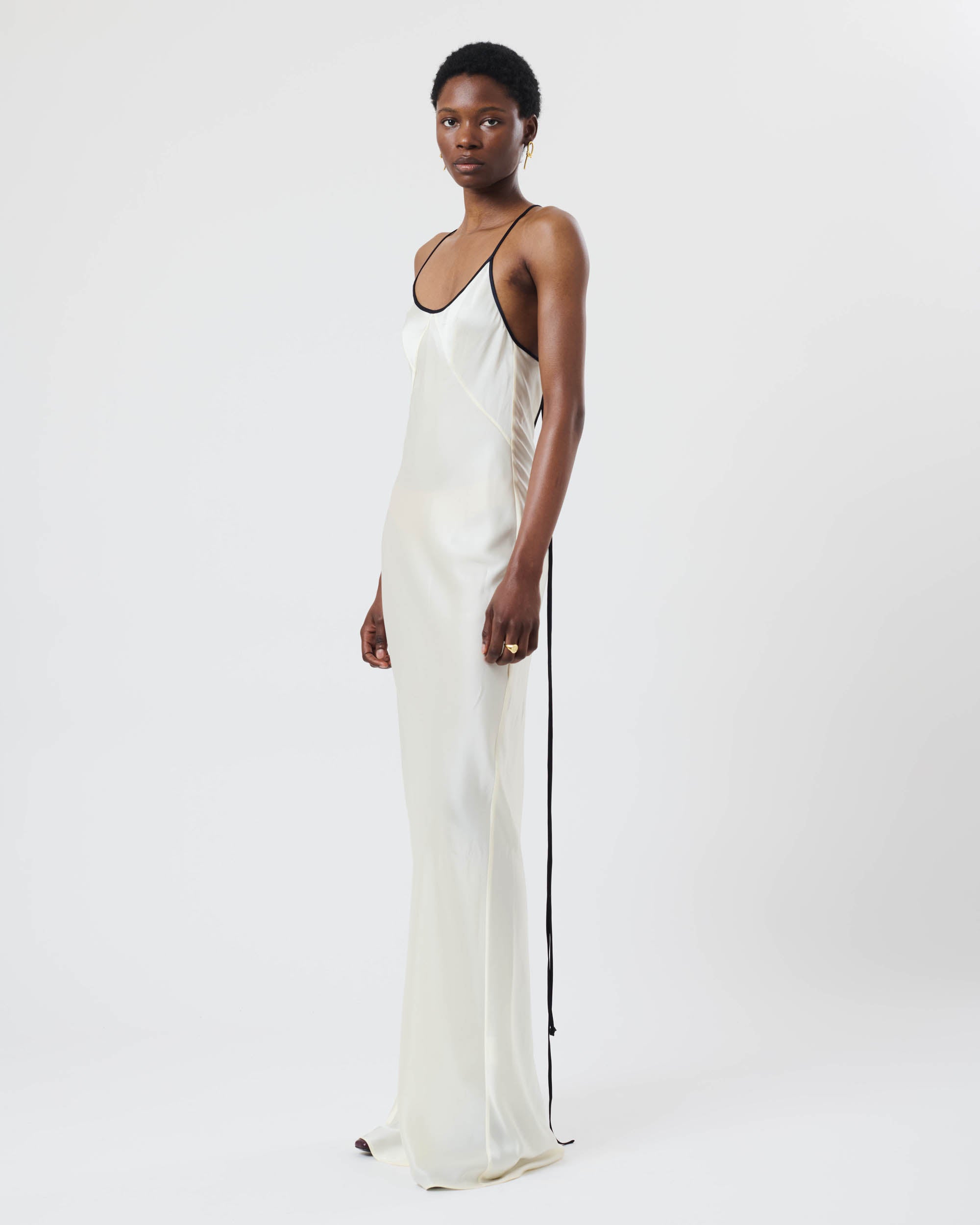 Contrast Trim Slip Dress
