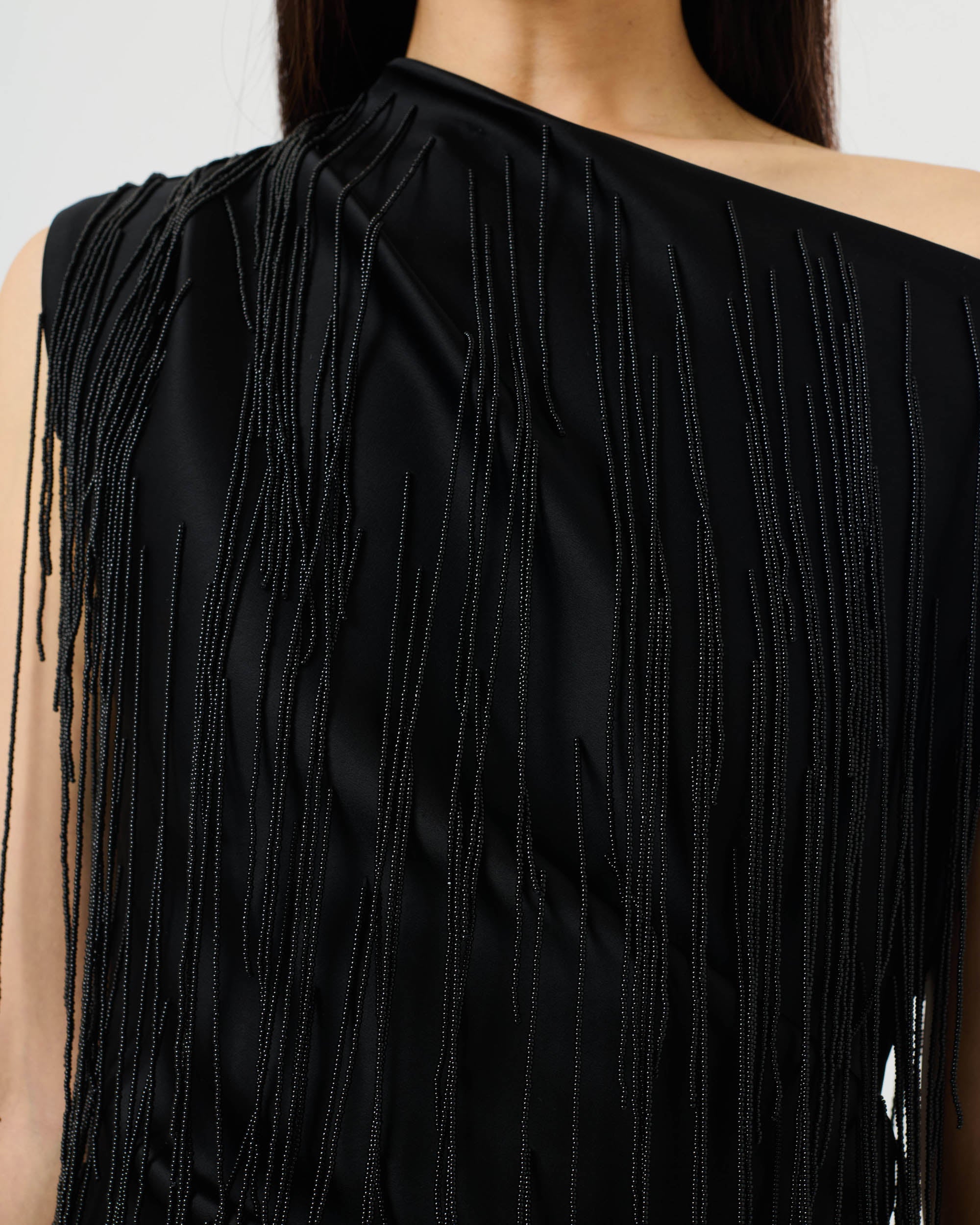 Asymmetric Beaded Dress