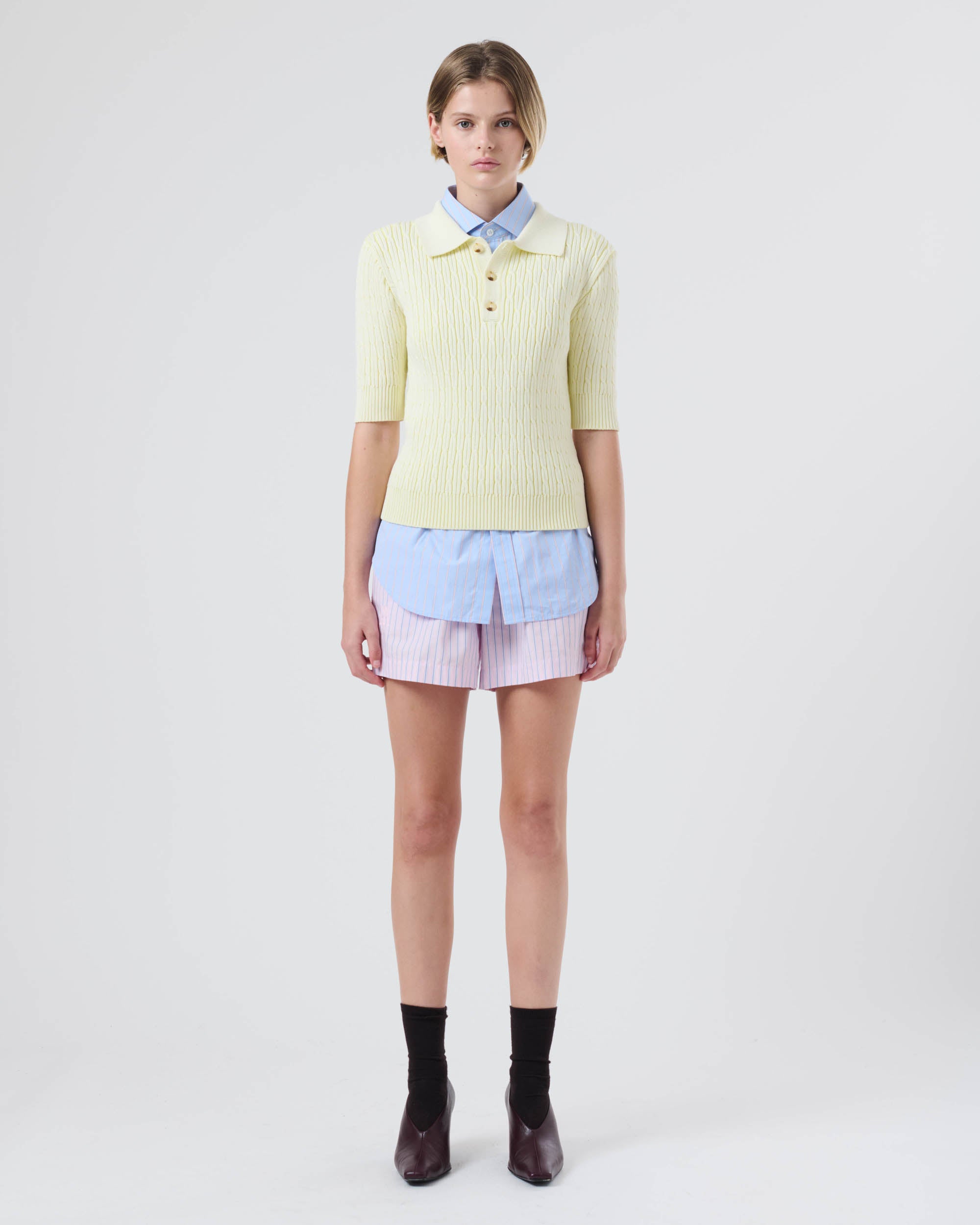 Knitted Cable Polo