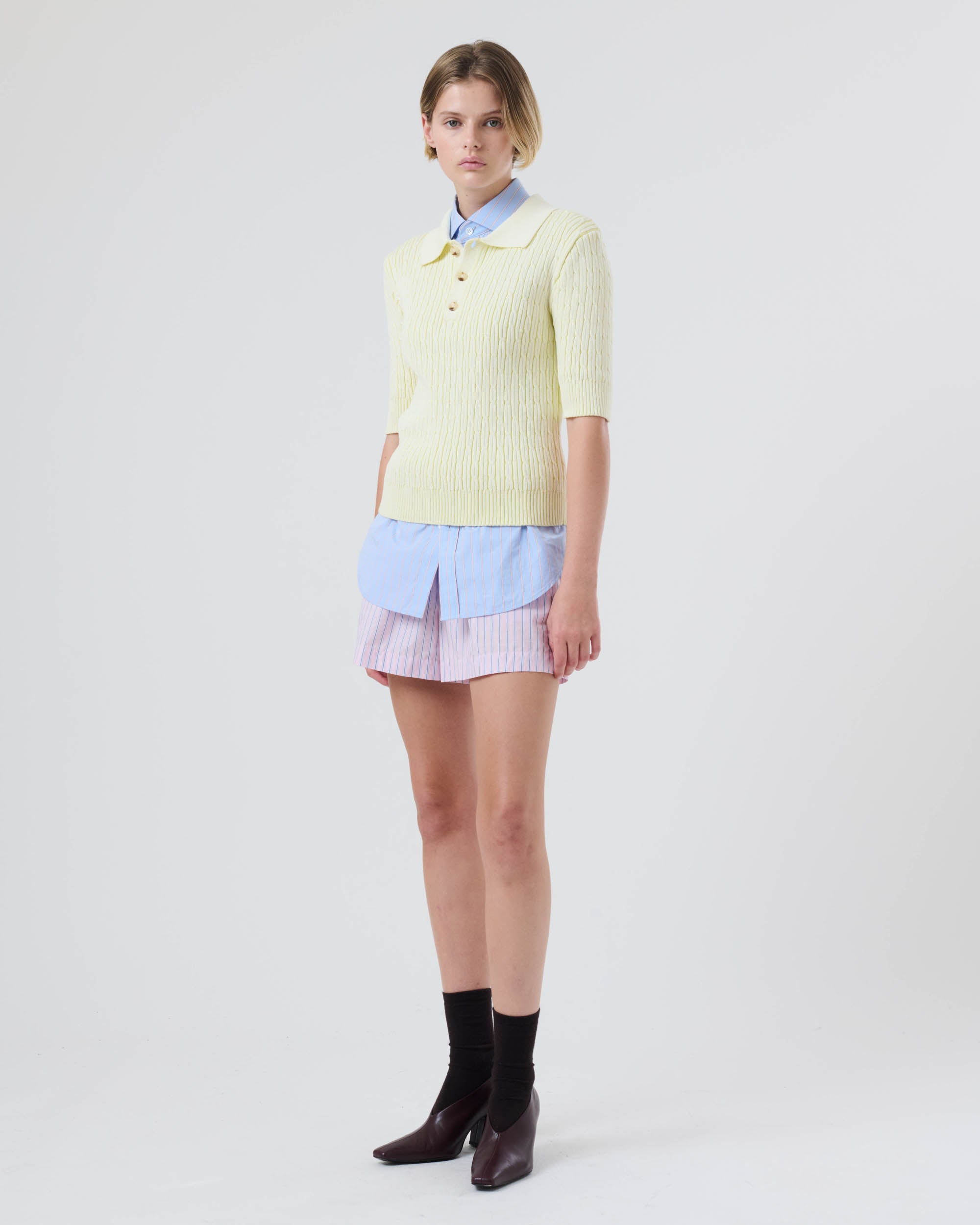 Knitted Cable Polo