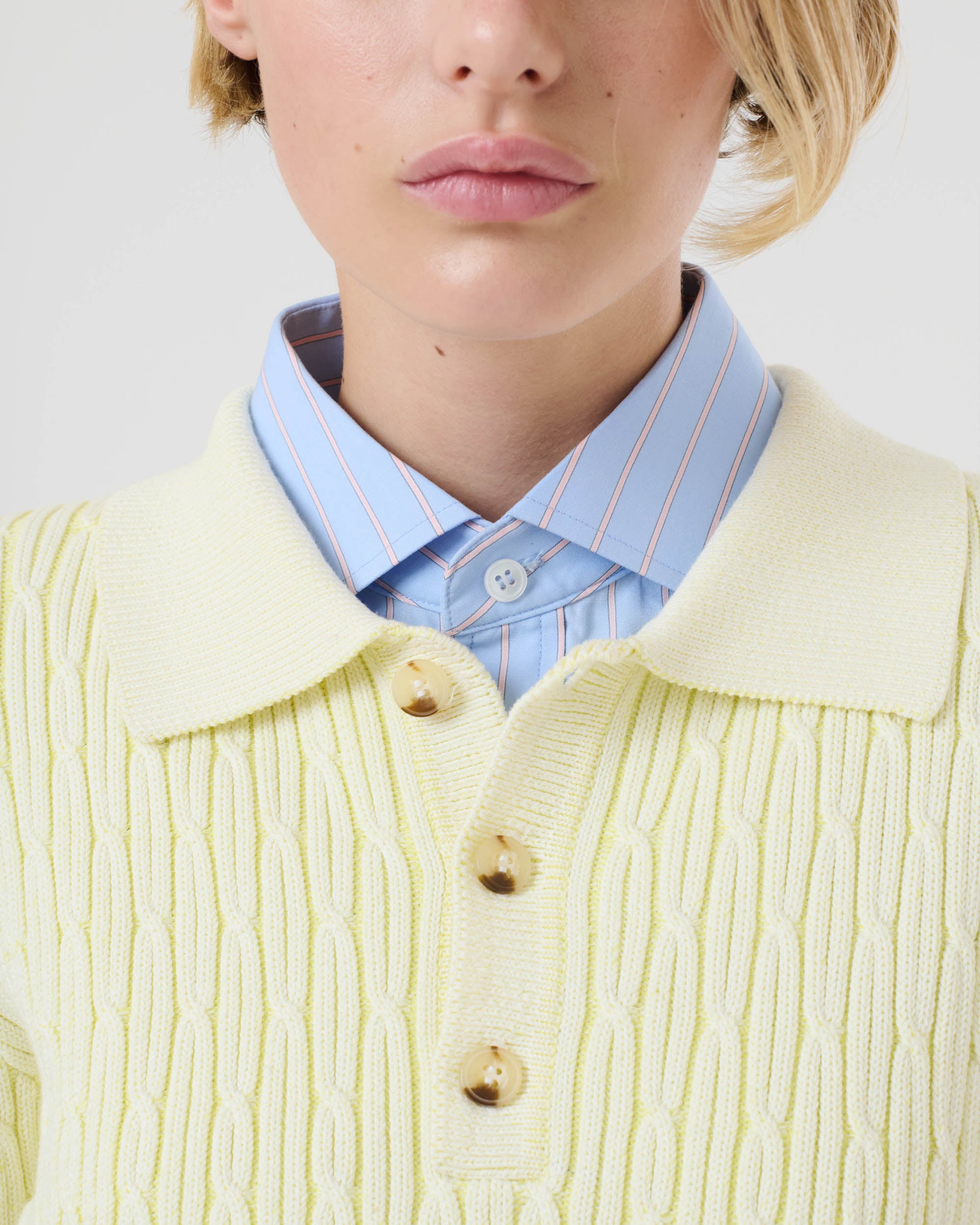 Knitted Cable Polo