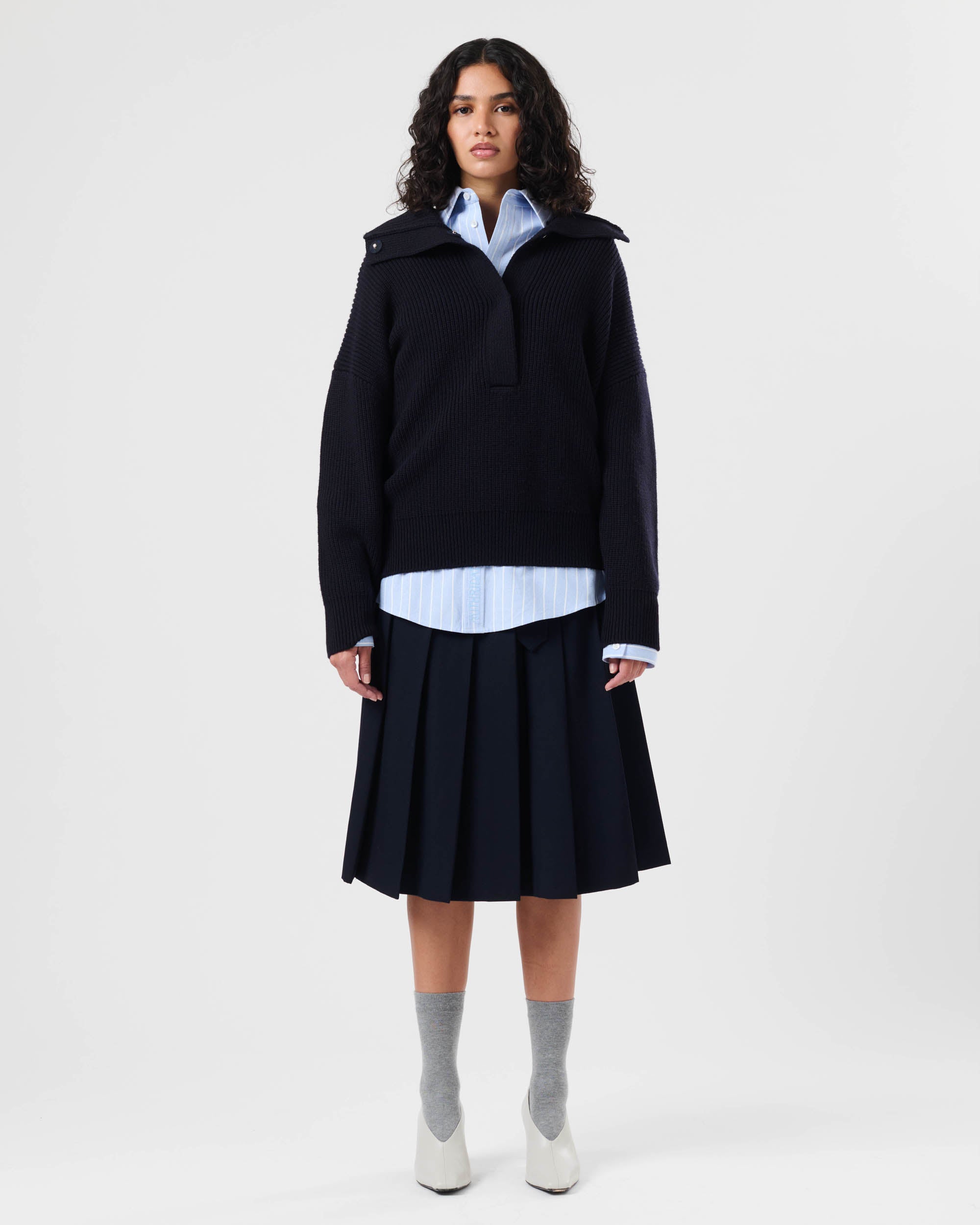 3/4 Placket Sweater