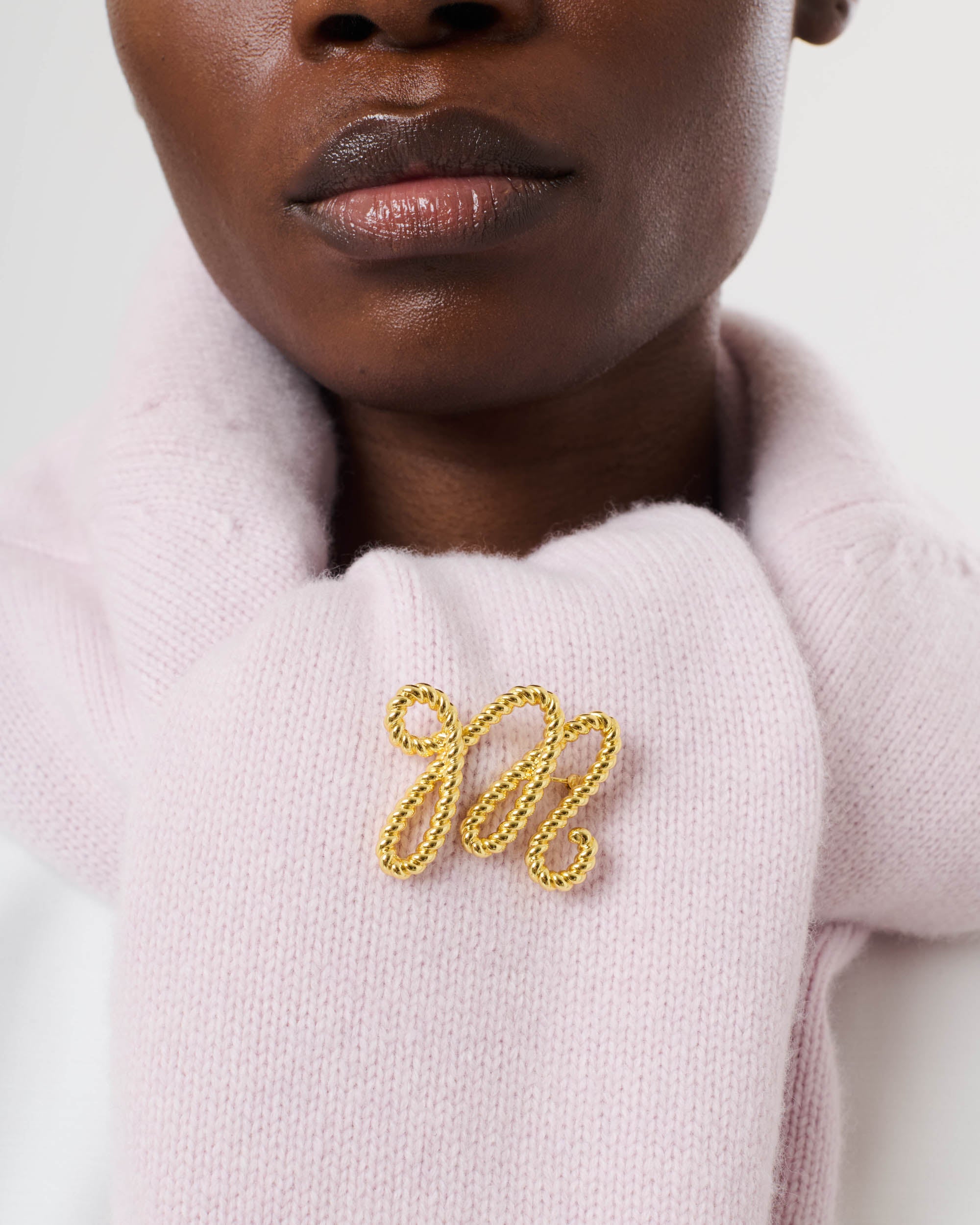 M Rope Brooch