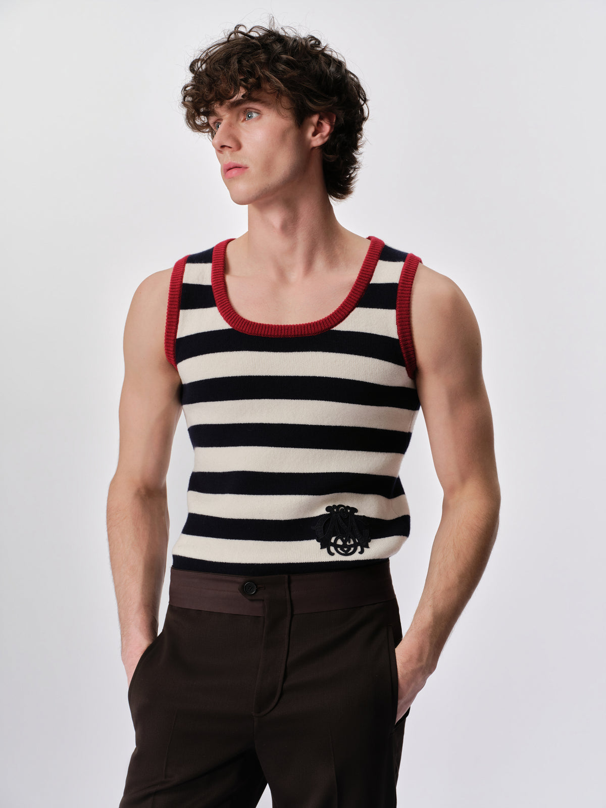 Striped Knit Vest