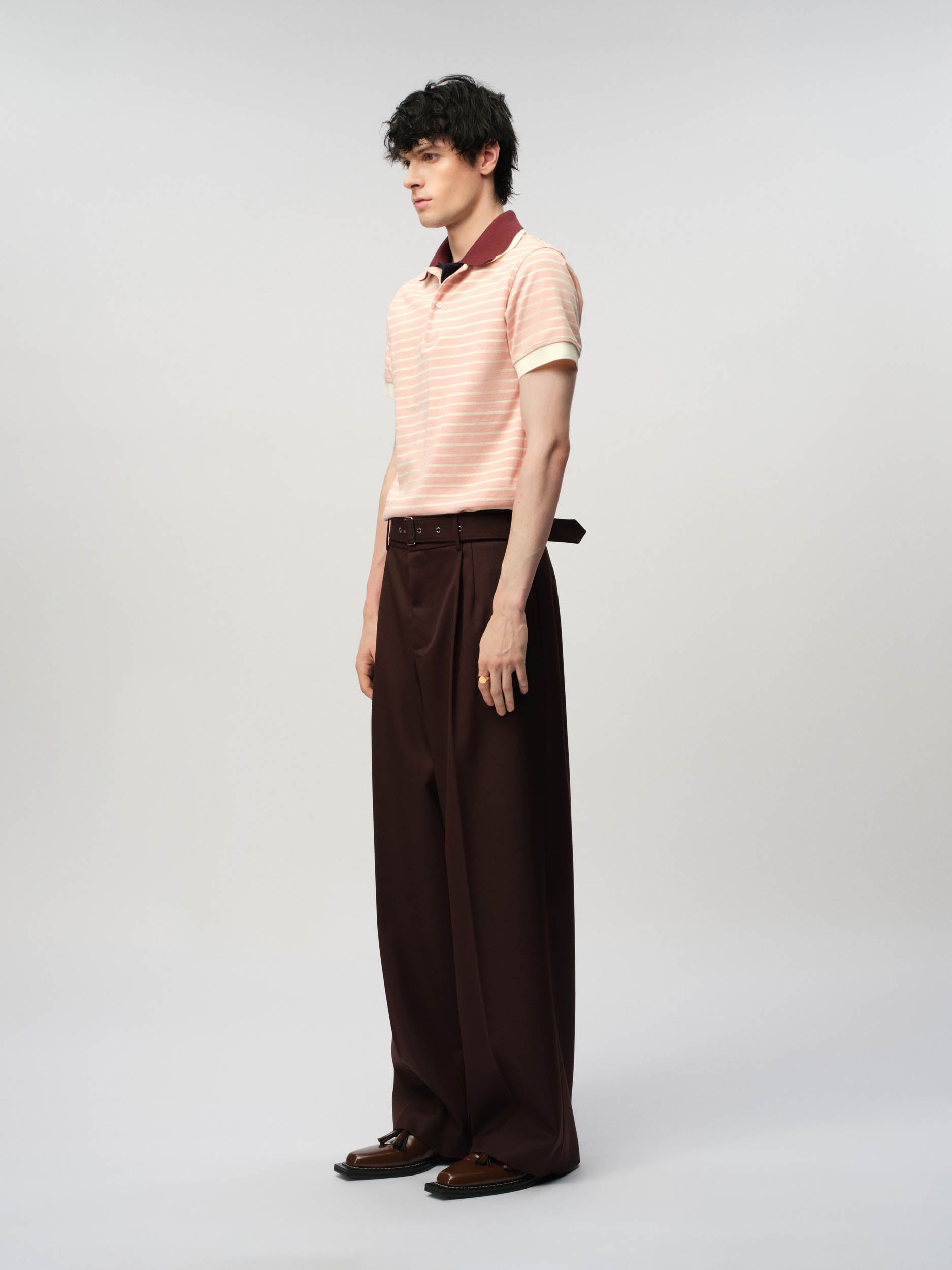Mens Pleated Waist Trousers