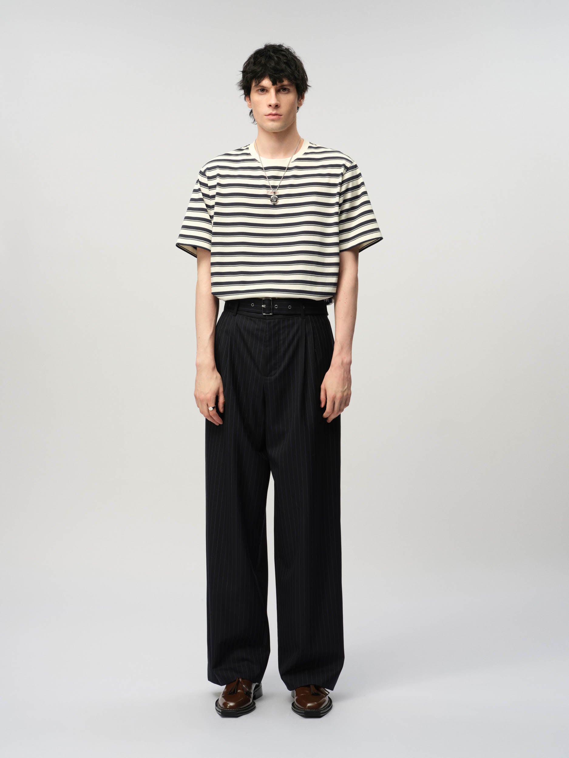 Mens Pleated Waist Trousers