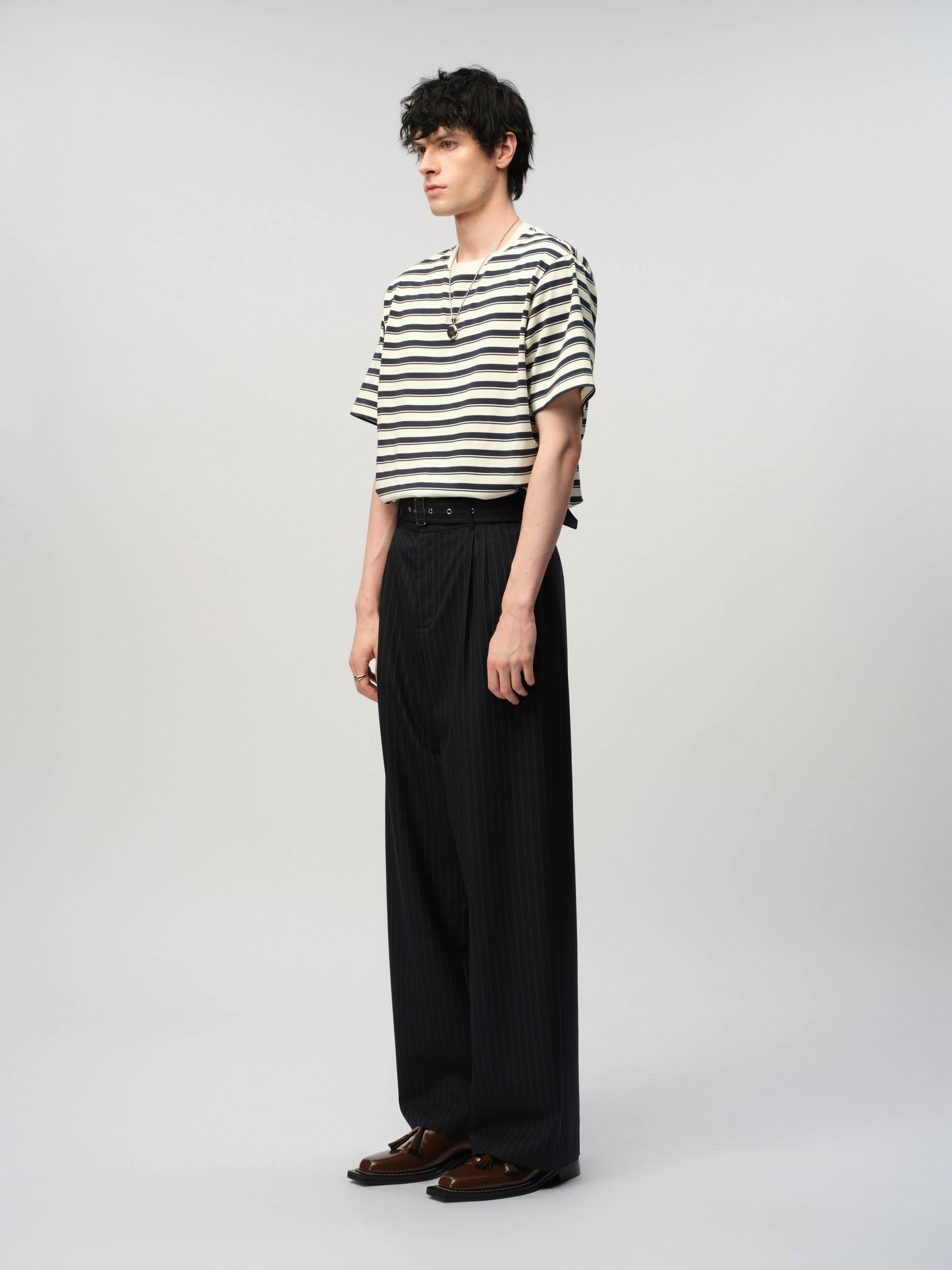 Mens Pleated Waist Trousers