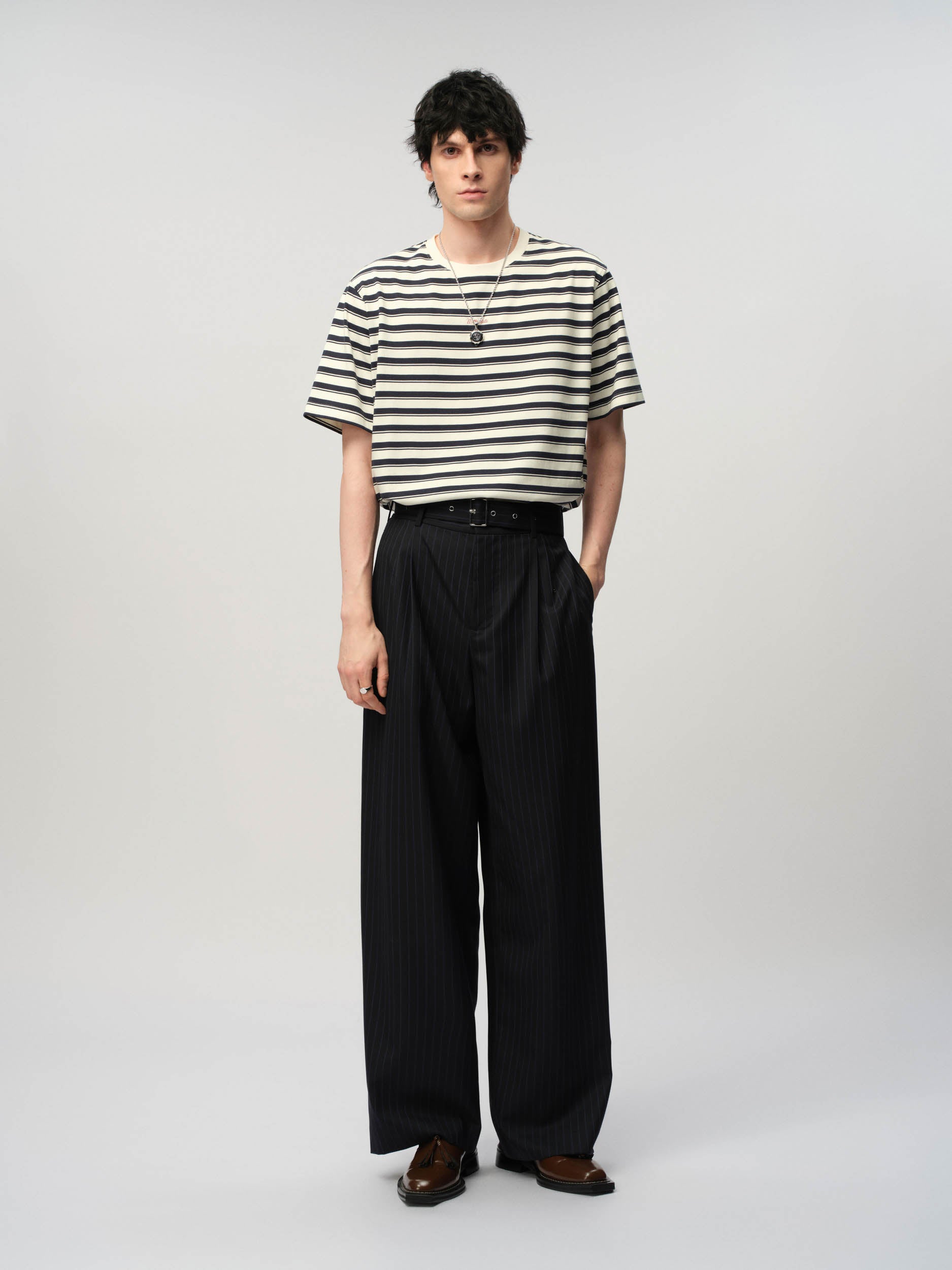 Mens Pleated Waist Trousers