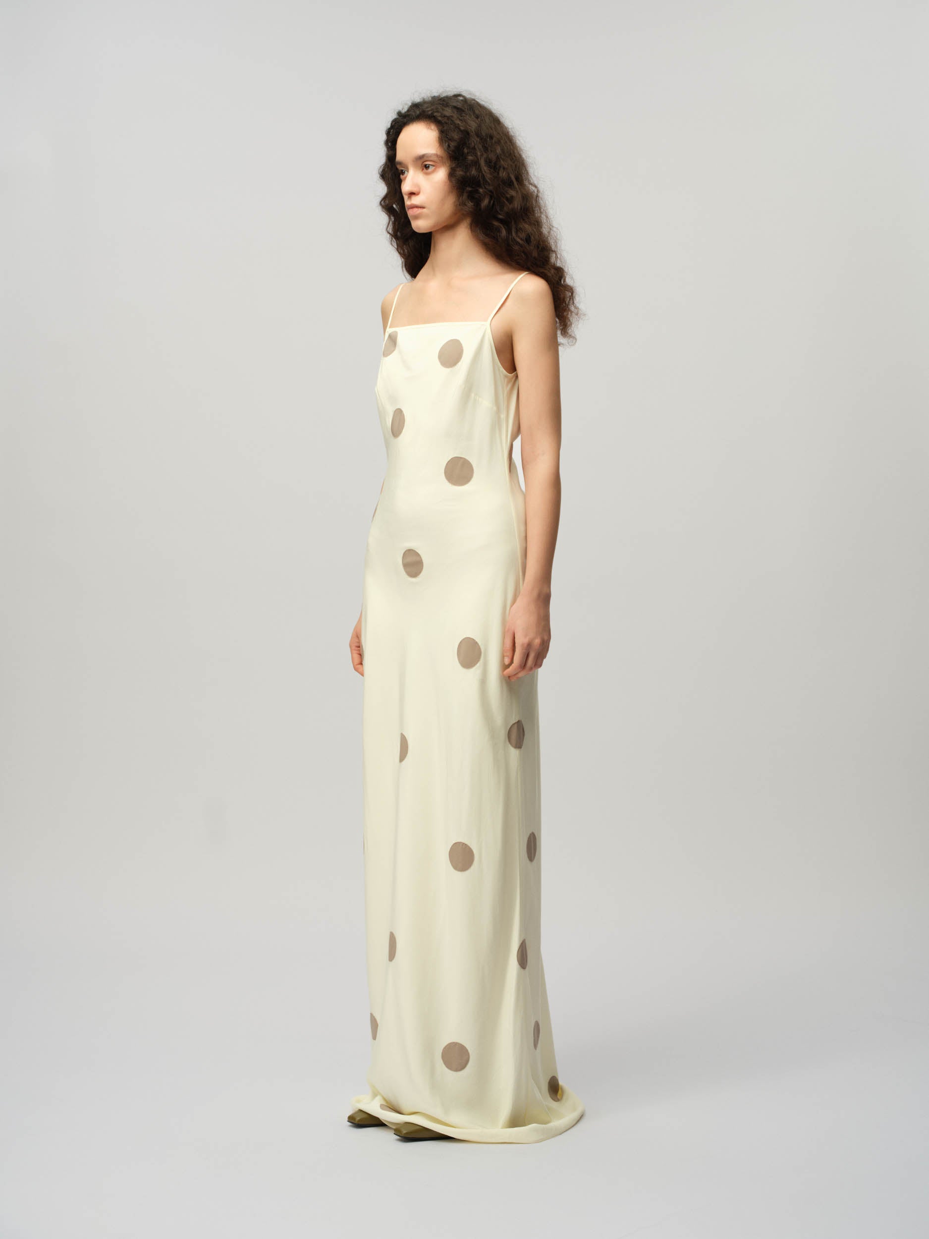 Spot Maxi Slip Dress
