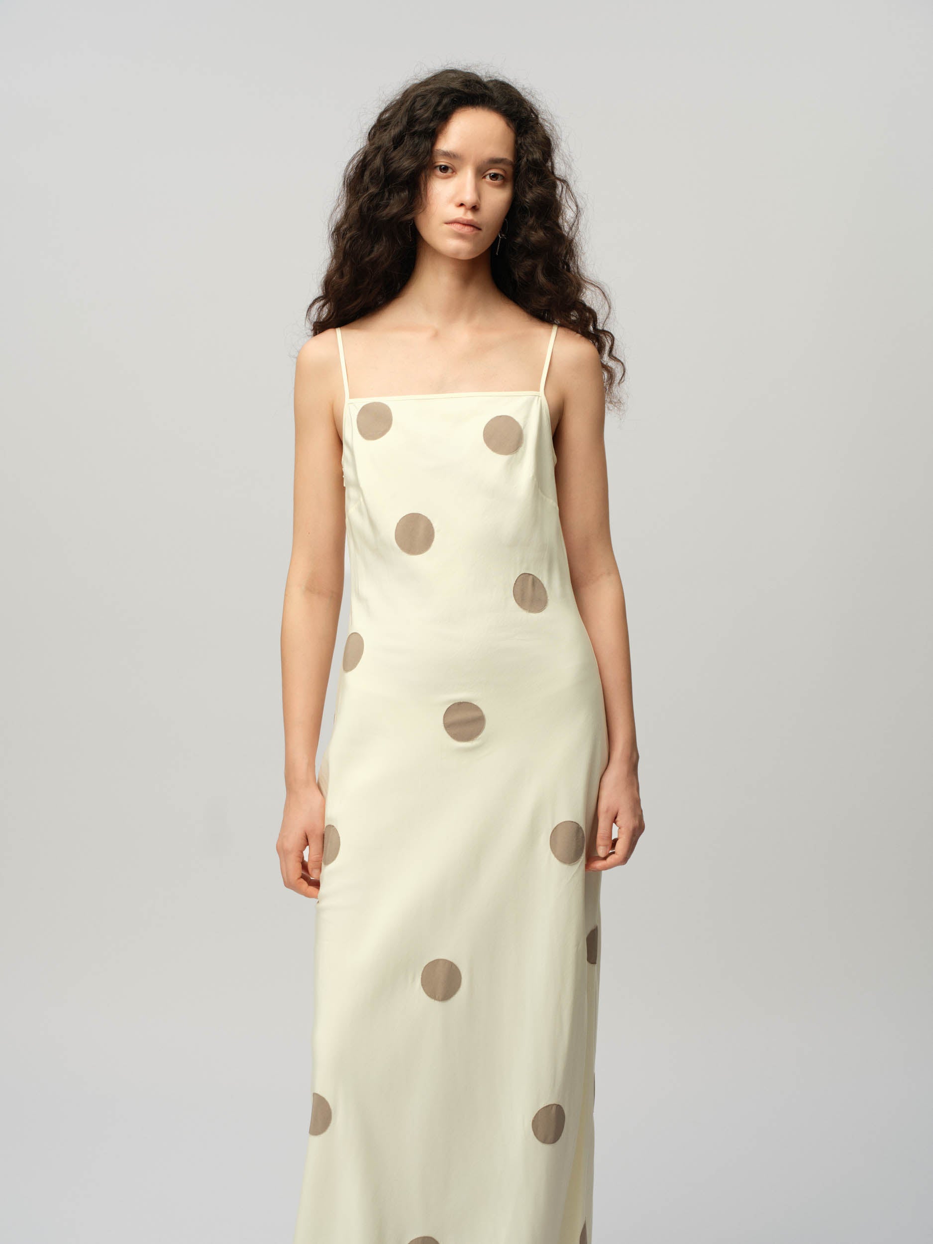 Spot Maxi Slip Dress
