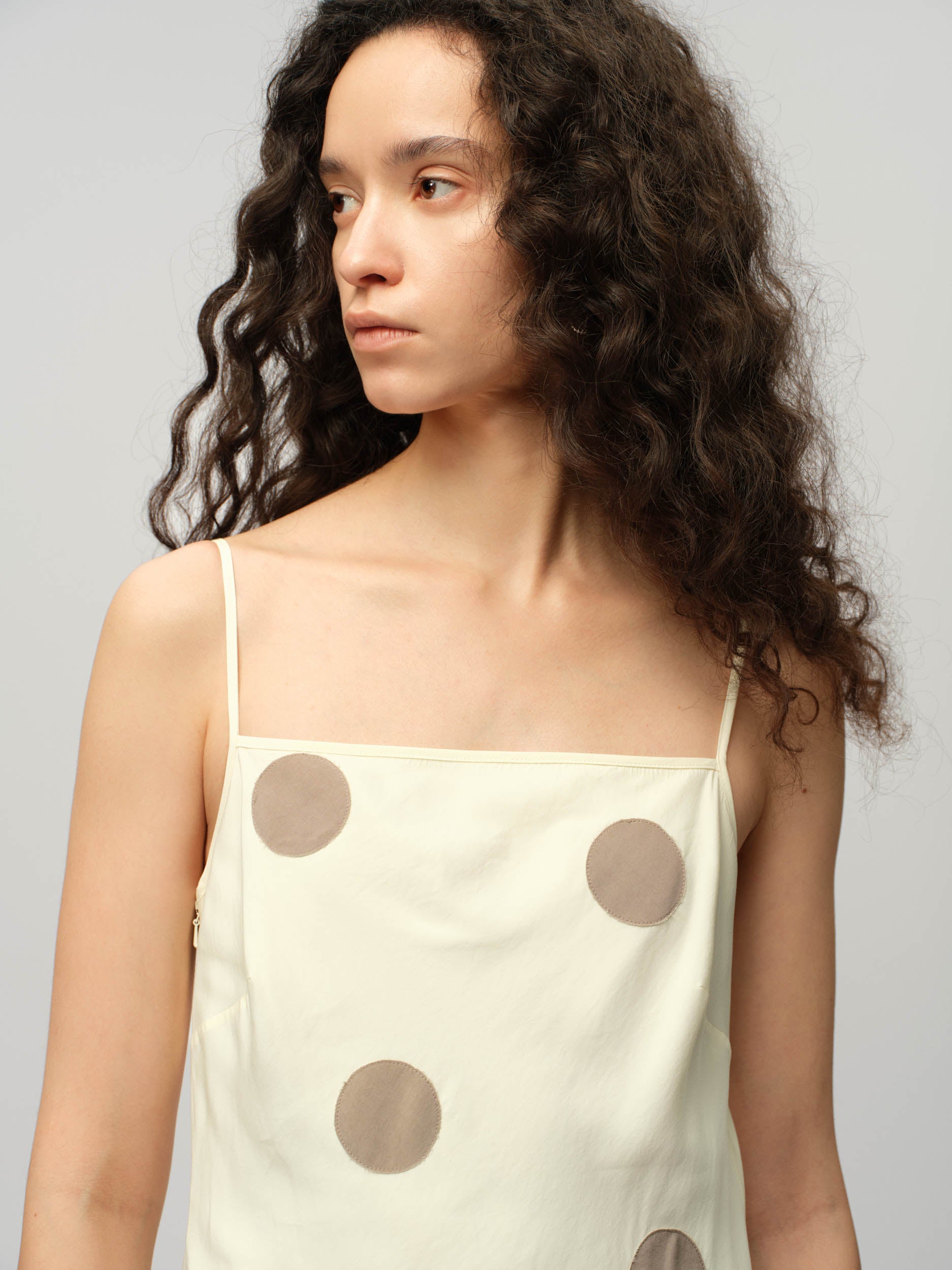 Spot Maxi Slip Dress